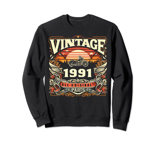 1991 Born 1991 33Th Birthday Sweatshirt - Custom Art Print Unisex - T-Shirt, Sweatshirt, Hoodie