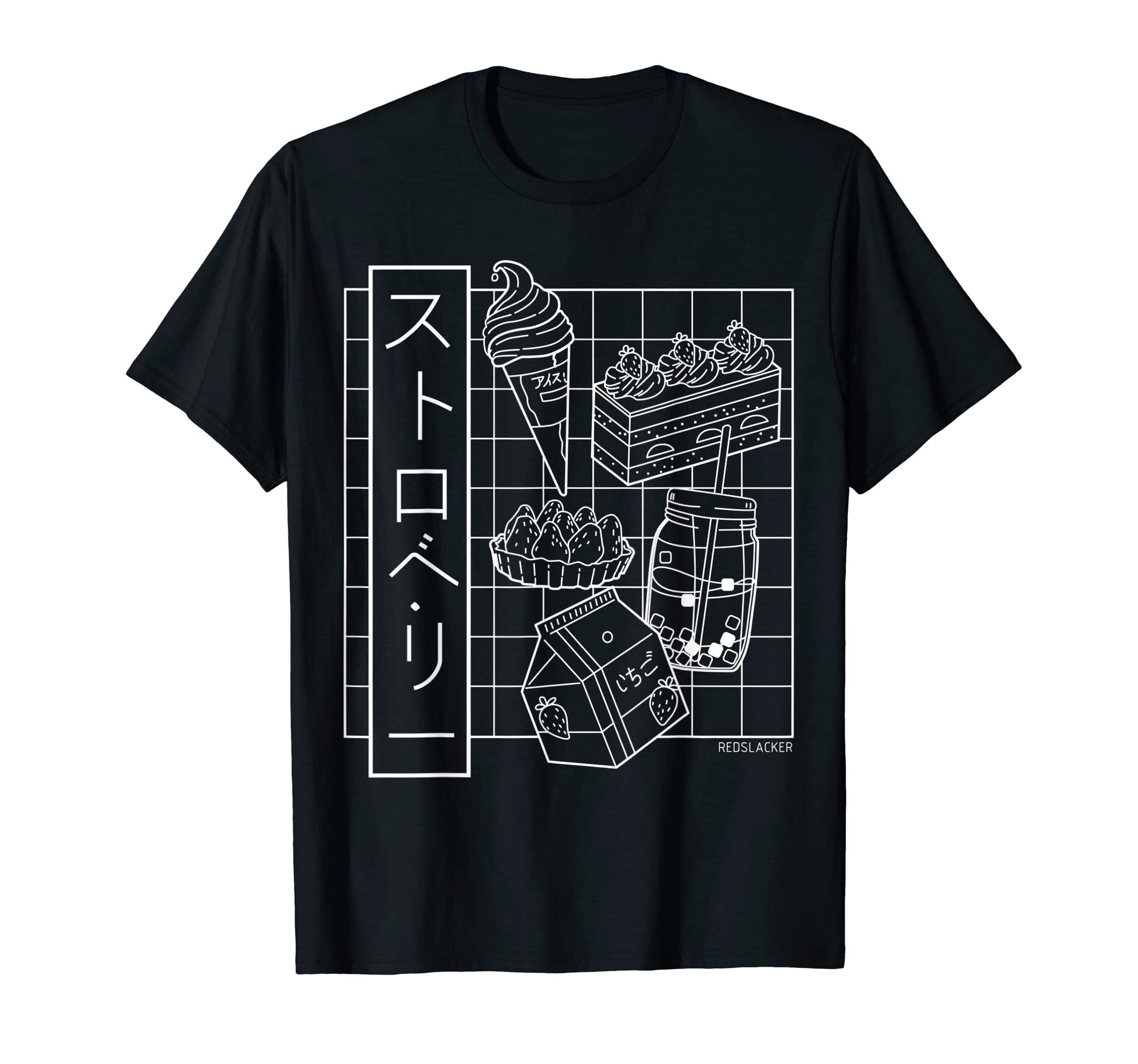 Strawberry Japanese Anime Aesthetic T-Shirt - Unique Graphic Unisex - T-Shirt, Sweatshirt, Hoodie