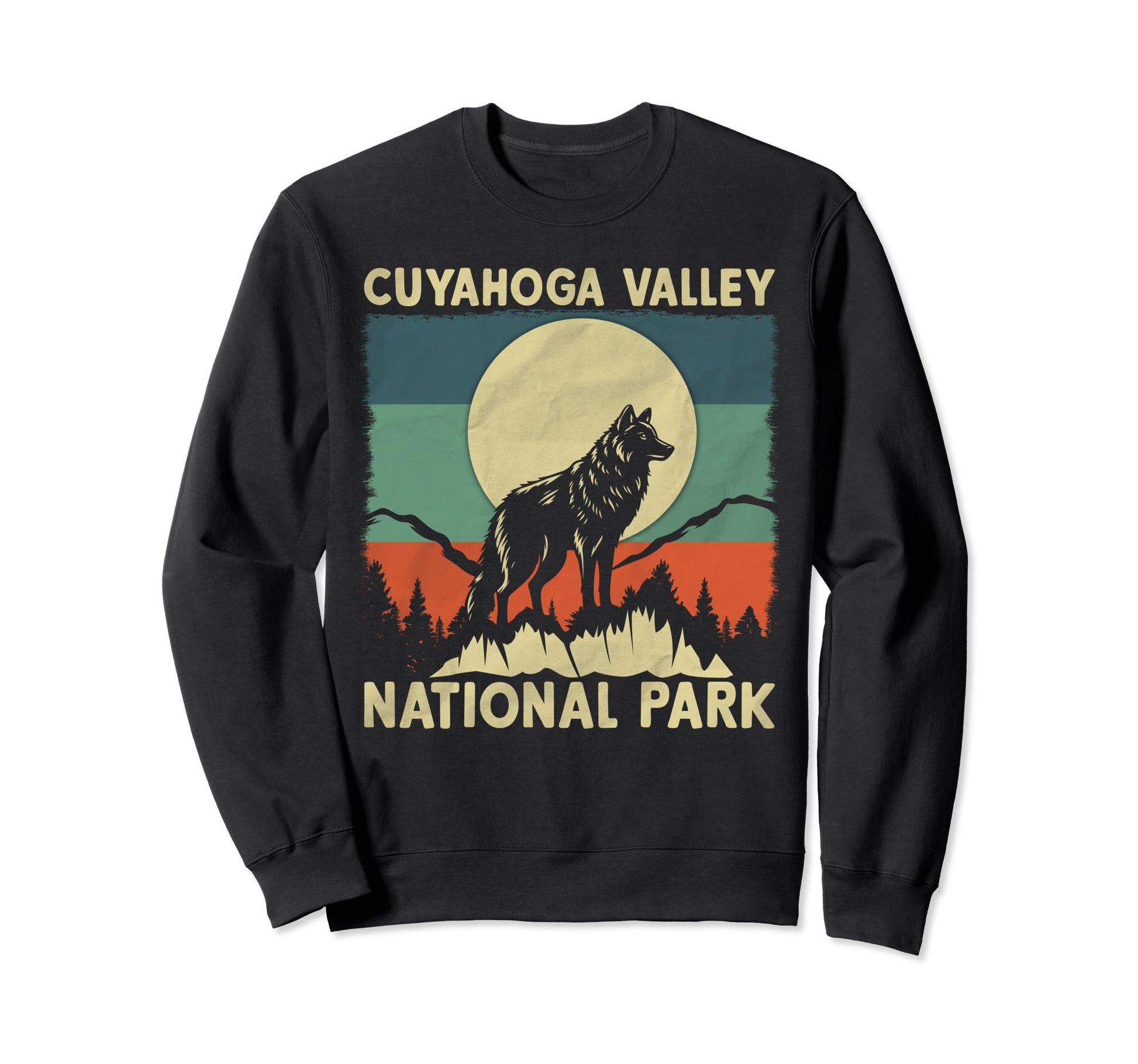 Wolf Cuyahoga Valley National Park Sweatshirt - Graphic Print for Adults - T-Shirt, Sweatshirt, Hoodie