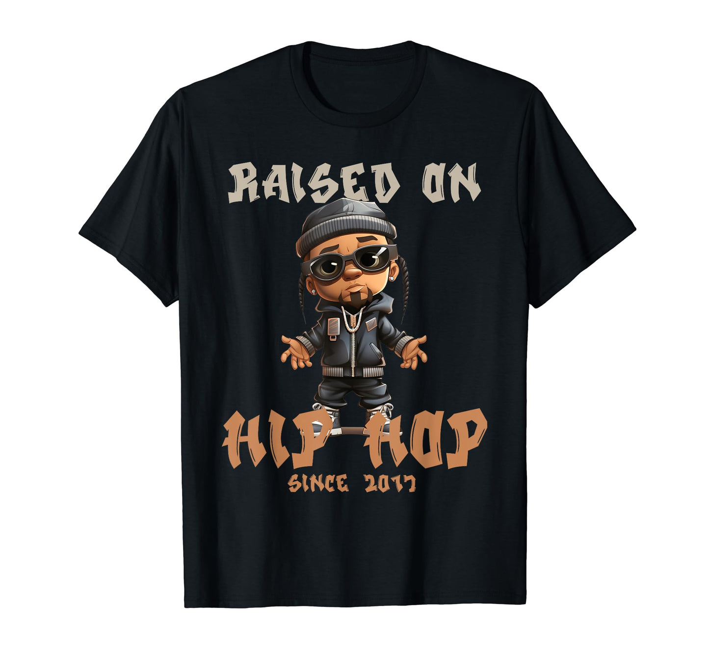 Raised Hip Hop Music Old School Rapper T-Shirt - Fun Novelty Design Unisex - T-Shirt, Sweatshirt, Hoodie
