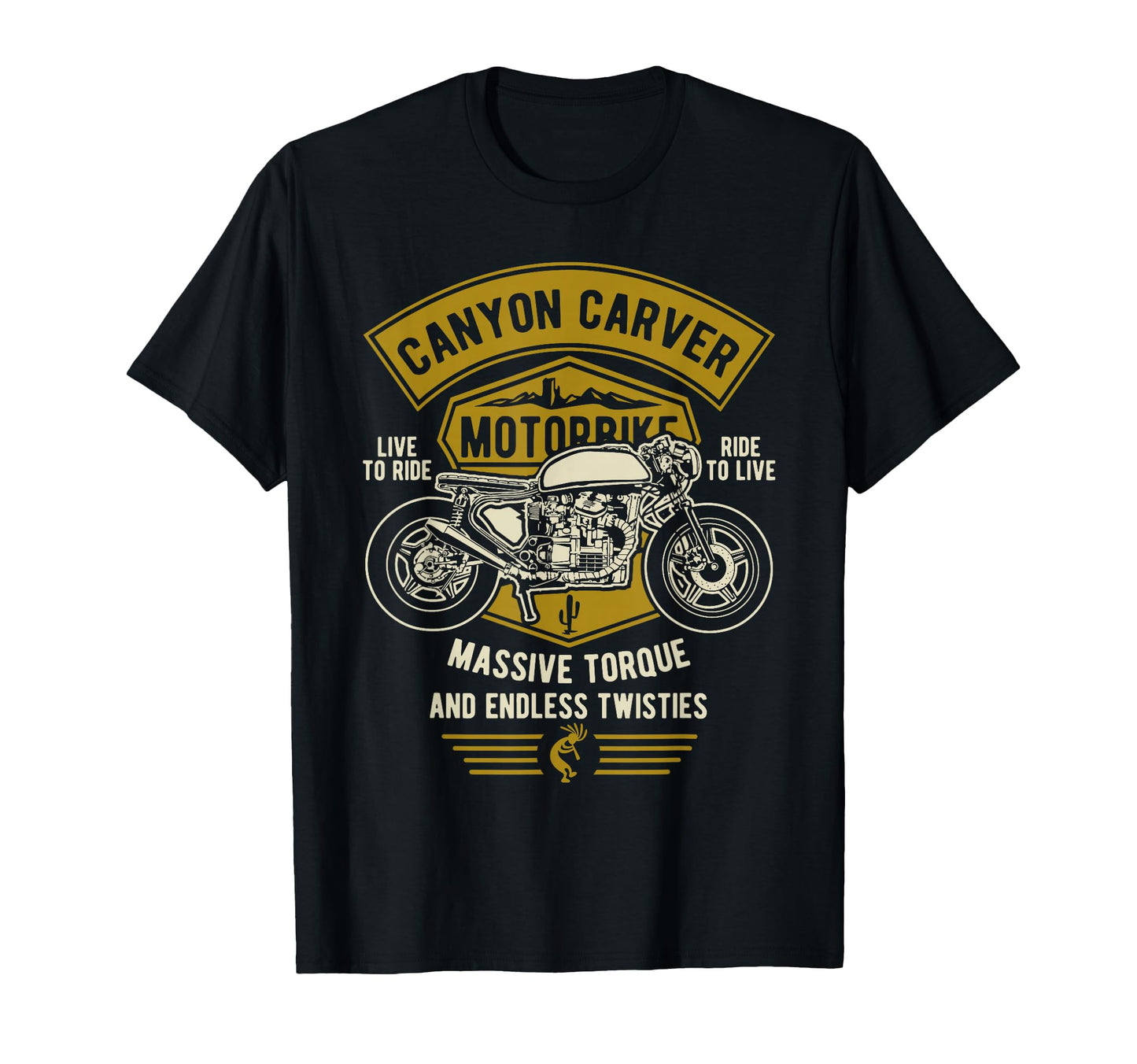 Canyon Carver Motorcycle T-Shirt - Minimalist Print for Adults - T-Shirt, Sweatshirt, Hoodie