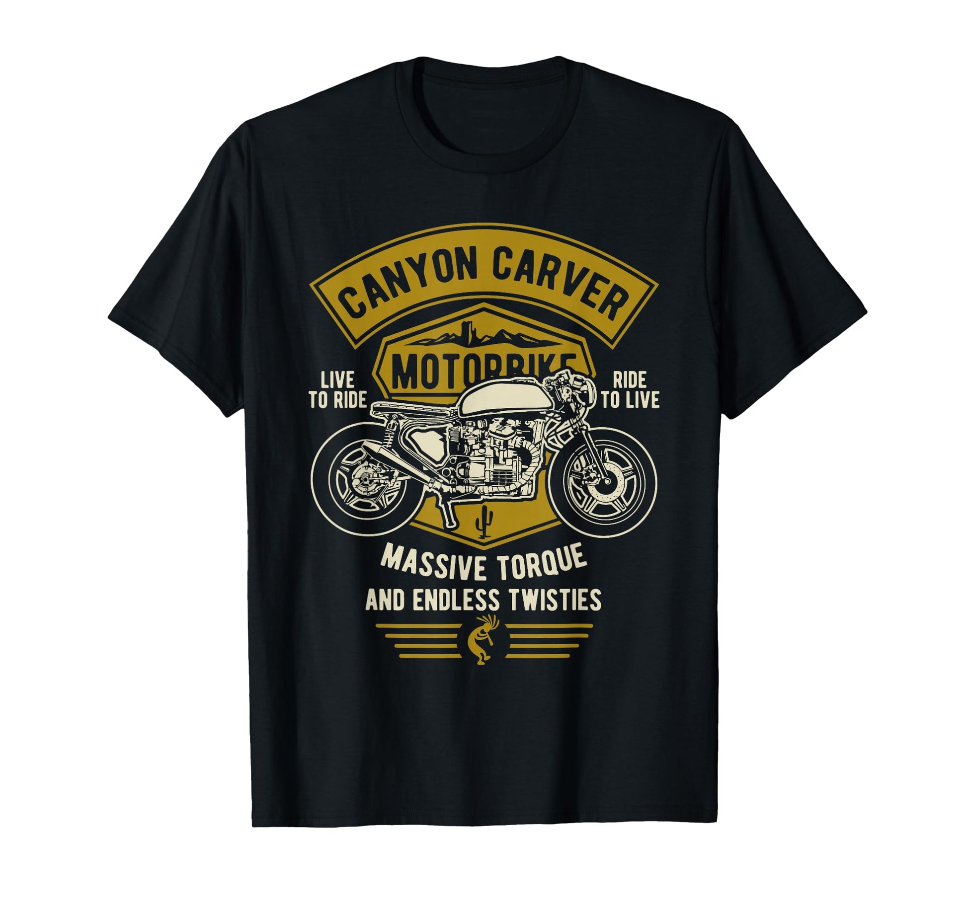 Canyon Carver Motorcycle T-Shirt - Minimalist Print for Adults - T-Shirt, Sweatshirt, Hoodie