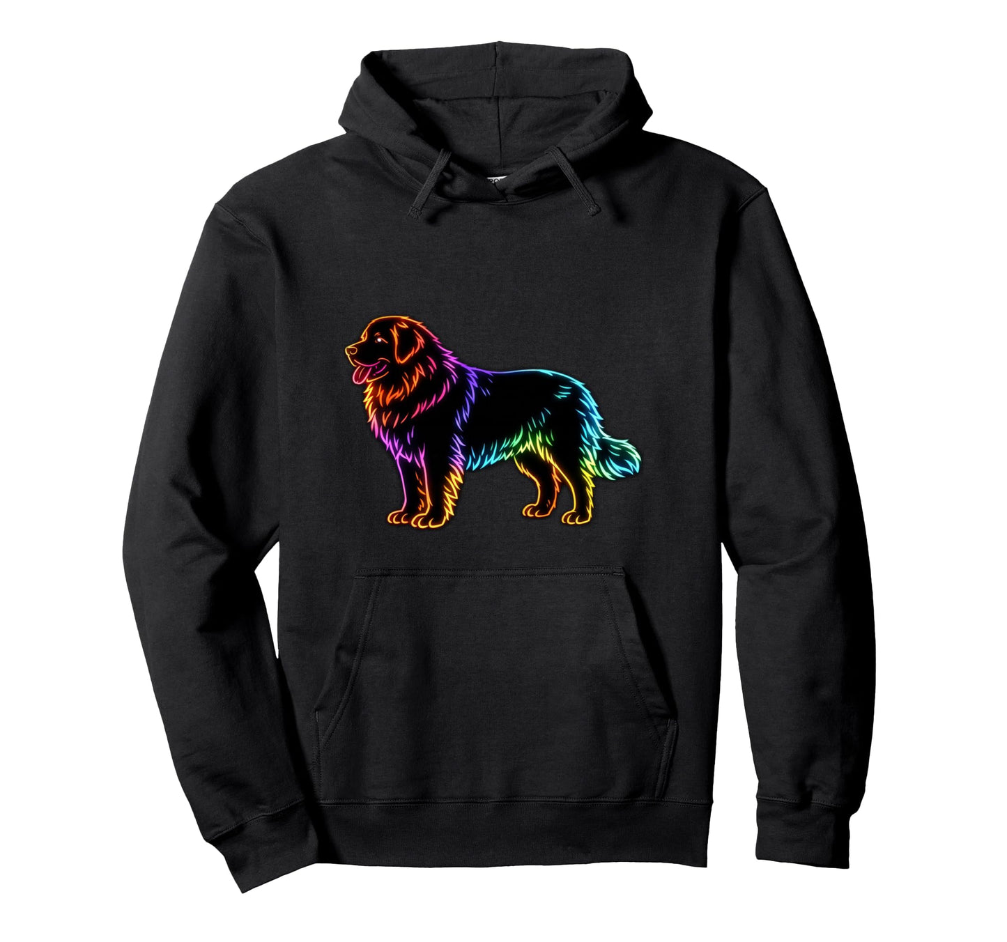 Rainbow Leonberger Dog Hoodie - Graphic Print for Adults - T-Shirt, Sweatshirt, Hoodie