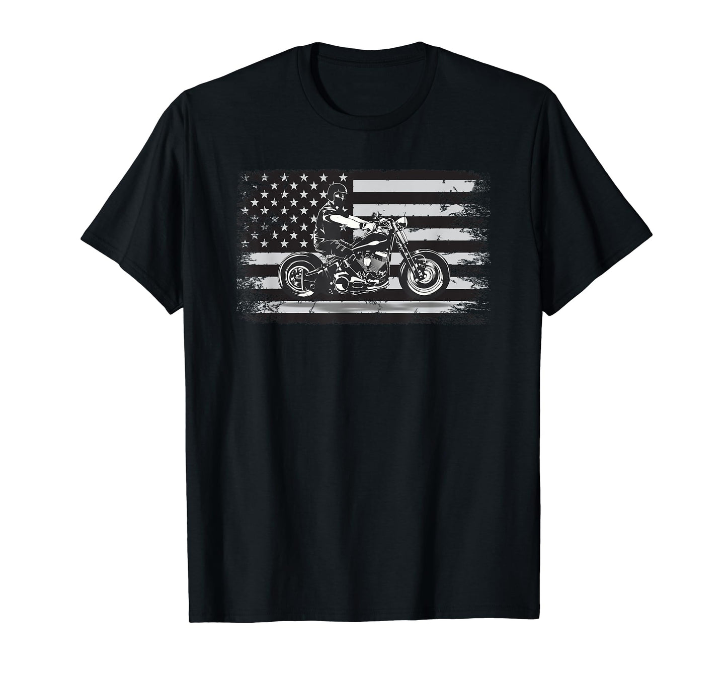 American Flag Biker Motorcycle Rider T-Shirt - Fun Novelty Design Unisex - T-Shirt, Sweatshirt, Hoodie