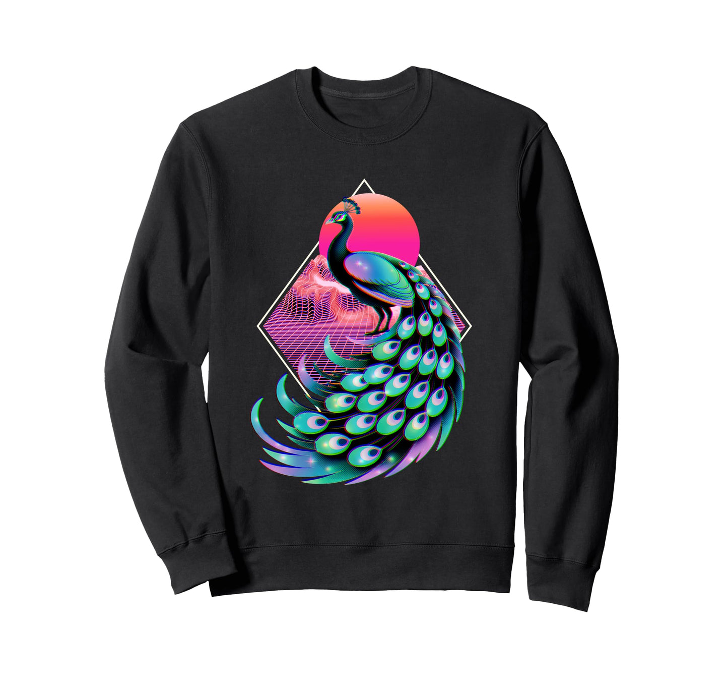 Peacock Feathers Royal Bird Sweatshirt - Unique Graphic for Adults - T-Shirt, Sweatshirt, Hoodie