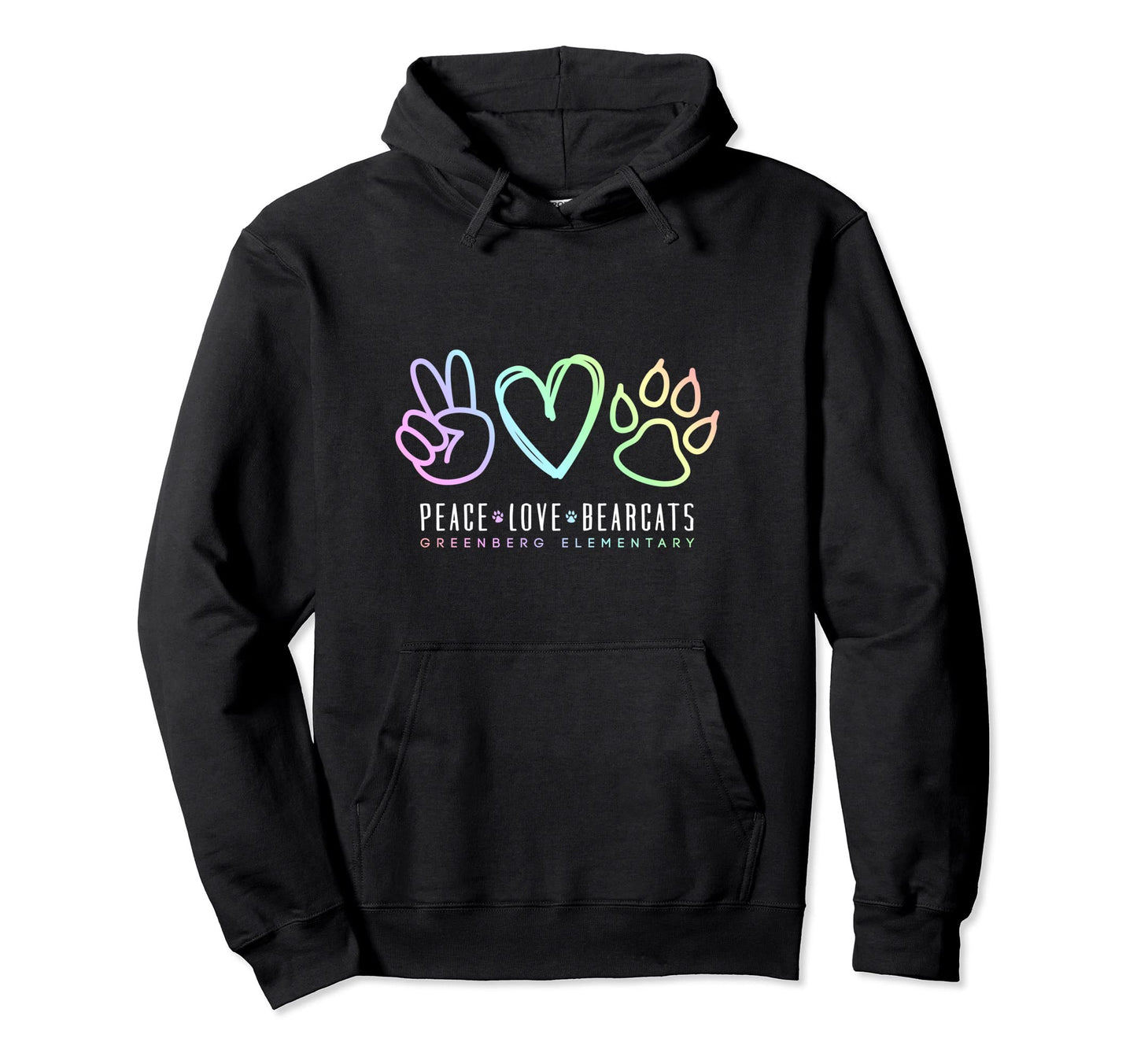 Peace Love School Spirit Hoodie - Aesthetic Graphic for Adults - T-Shirt, Sweatshirt, Hoodie