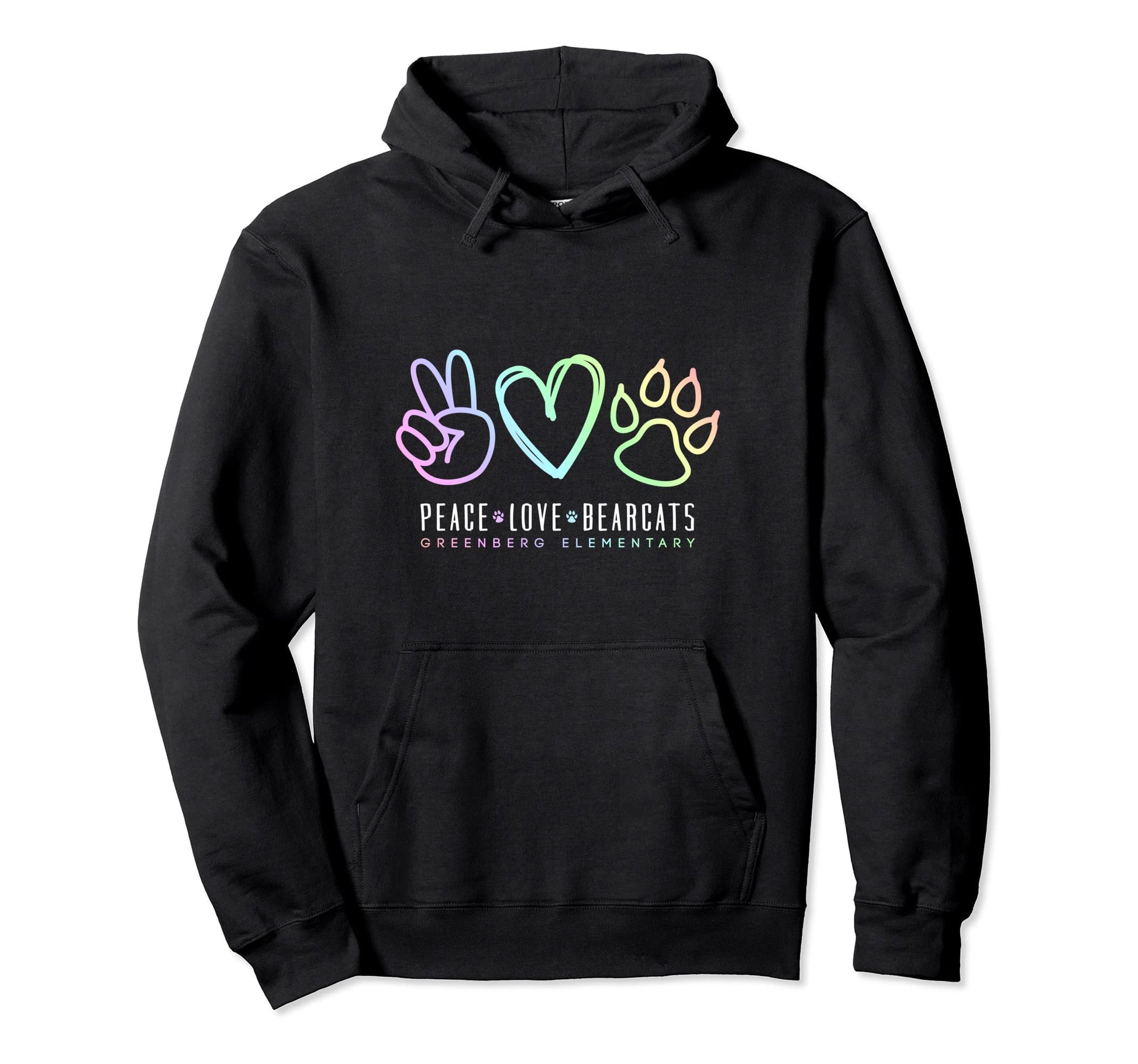 Peace Love School Spirit Hoodie - Aesthetic Graphic for Adults - T-Shirt, Sweatshirt, Hoodie