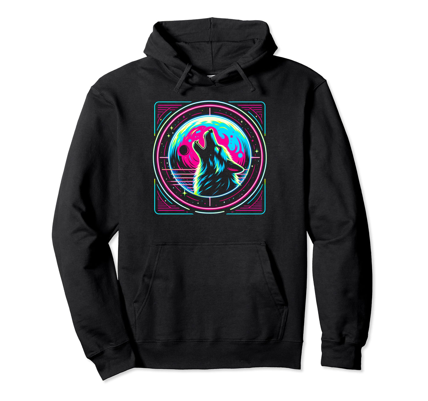 Therian Pride Month Moon Wolf Howl Hoodie - Custom Art Print Men Women - T-Shirt, Sweatshirt, Hoodie
