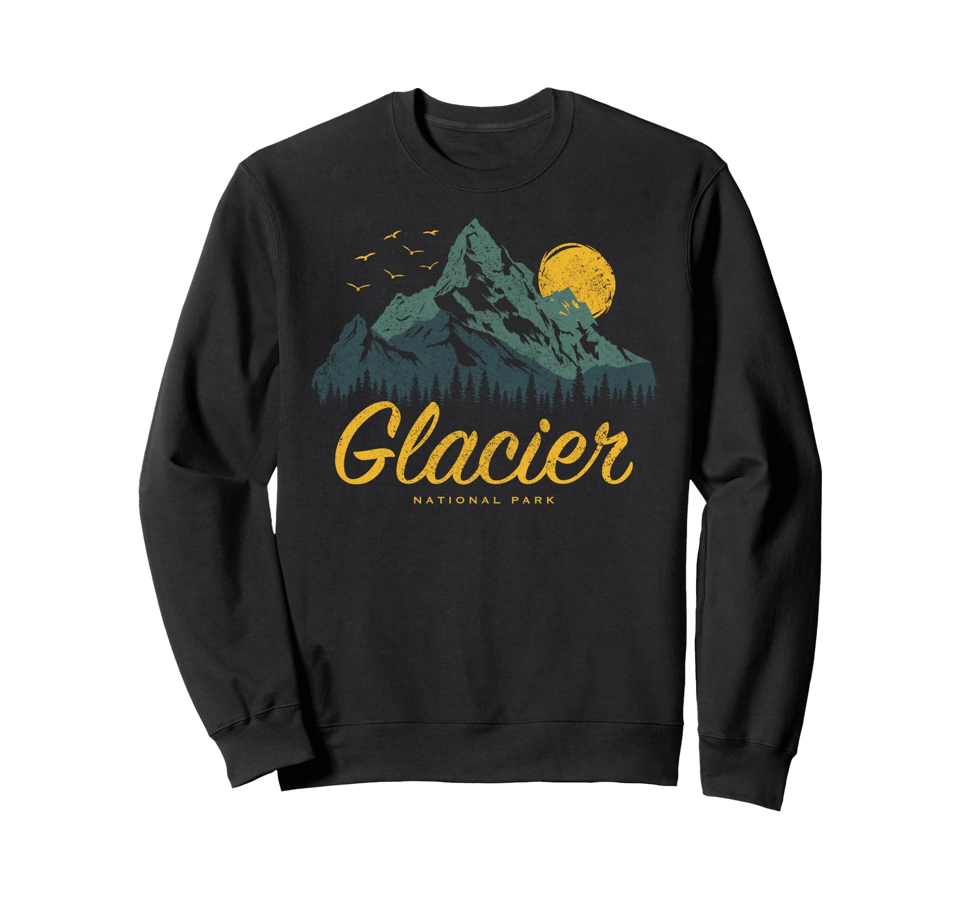 Glacier National Park Us Glacier Sweatshirt - Trendy Graphic for Adults - T-Shirt, Sweatshirt, Hoodie