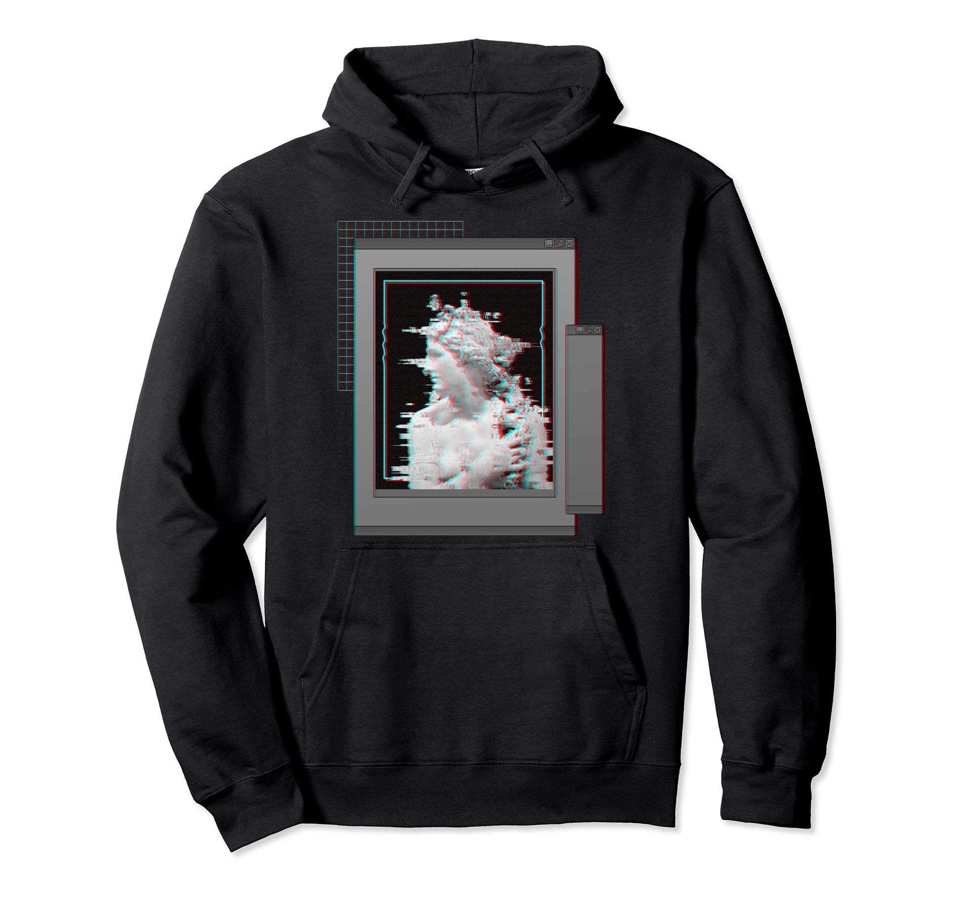 Aesthetic Vaporwave Glitch Art Grunge Emo Hoodie - Trendy Graphic Men Women - T-Shirt, Sweatshirt, Hoodie
