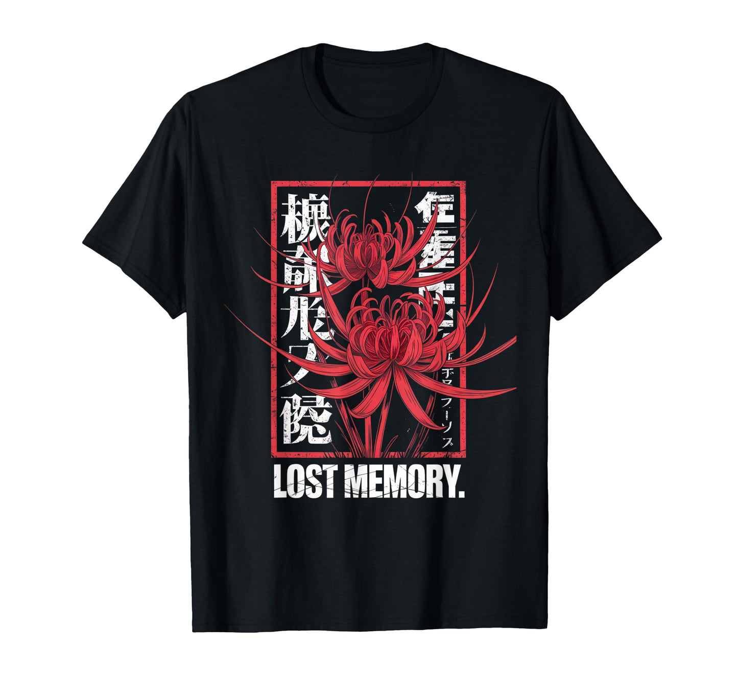 Red Spider Lily Flower Grunge T-Shirt - Aesthetic Graphic for Adults - T-Shirt, Sweatshirt, Hoodie