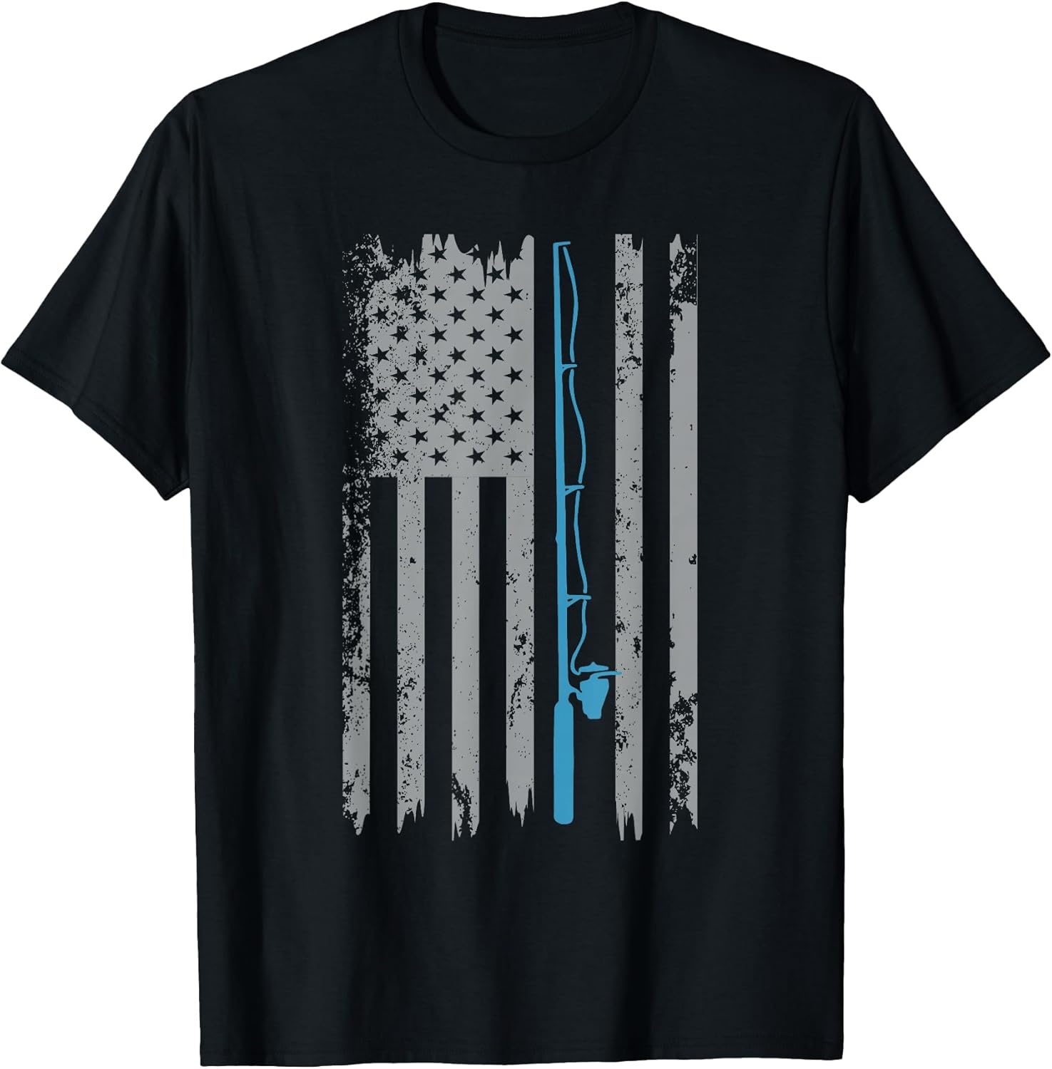 American Flag Fishing LS - Adult & Kids T-Shirts, Sweatshirts & Hoodies apparel design preview 1