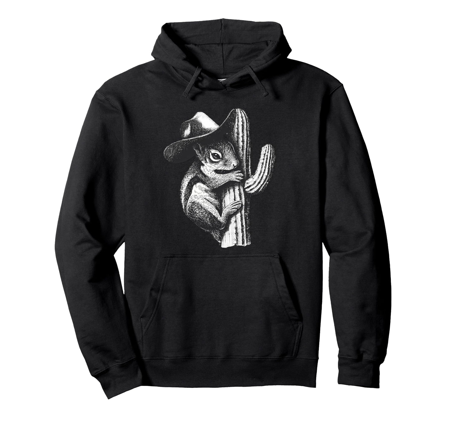 Country Cowboy Squirrel Rodeo Cowgirl Hoodie - Unique Graphic Unisex - T-Shirt, Sweatshirt, Hoodie