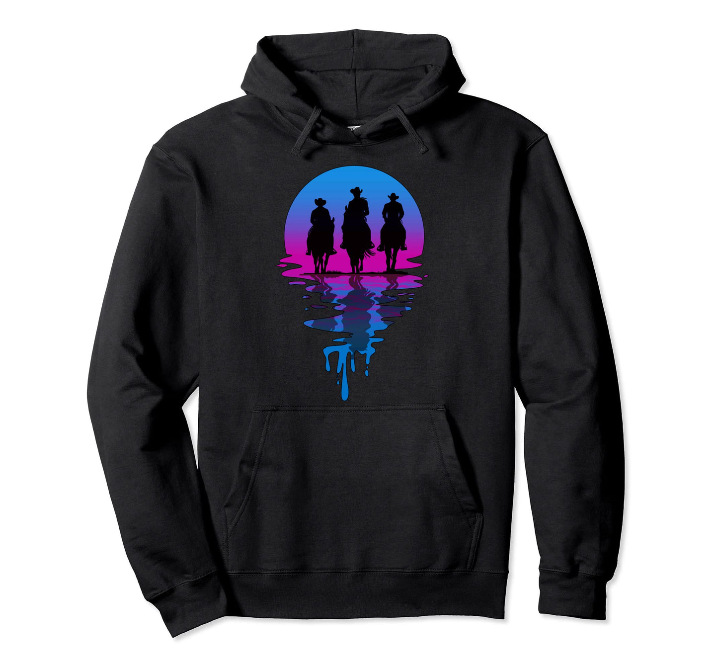 Sunset Cowboy Hoodie - Casual Everyday Wear for Adults - T-Shirt, Sweatshirt, Hoodie