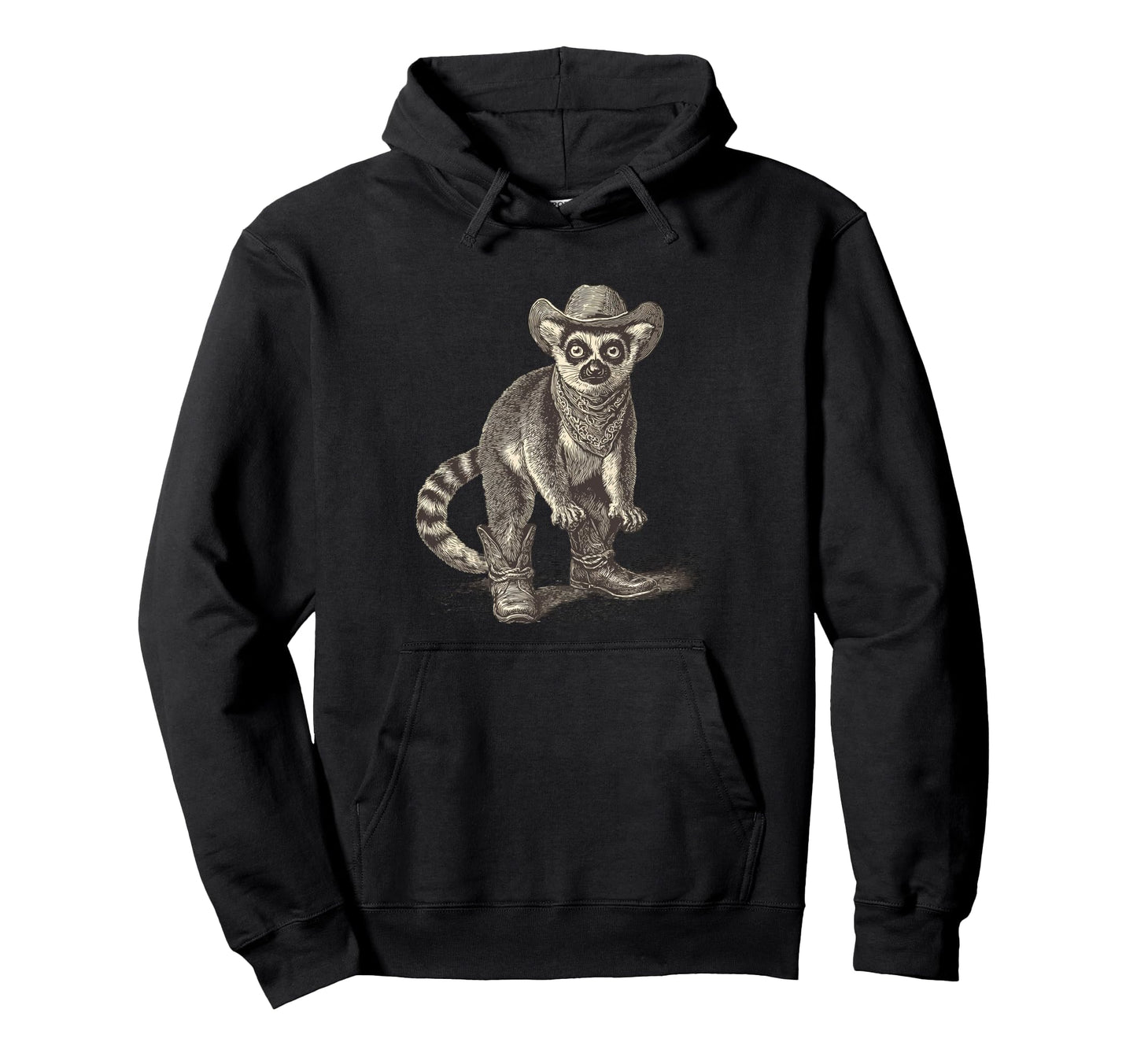 Lemur Cowboy Rodeo Cowgirl Western Hoodie - Streetwear Style for Adults - T-Shirt, Sweatshirt, Hoodie