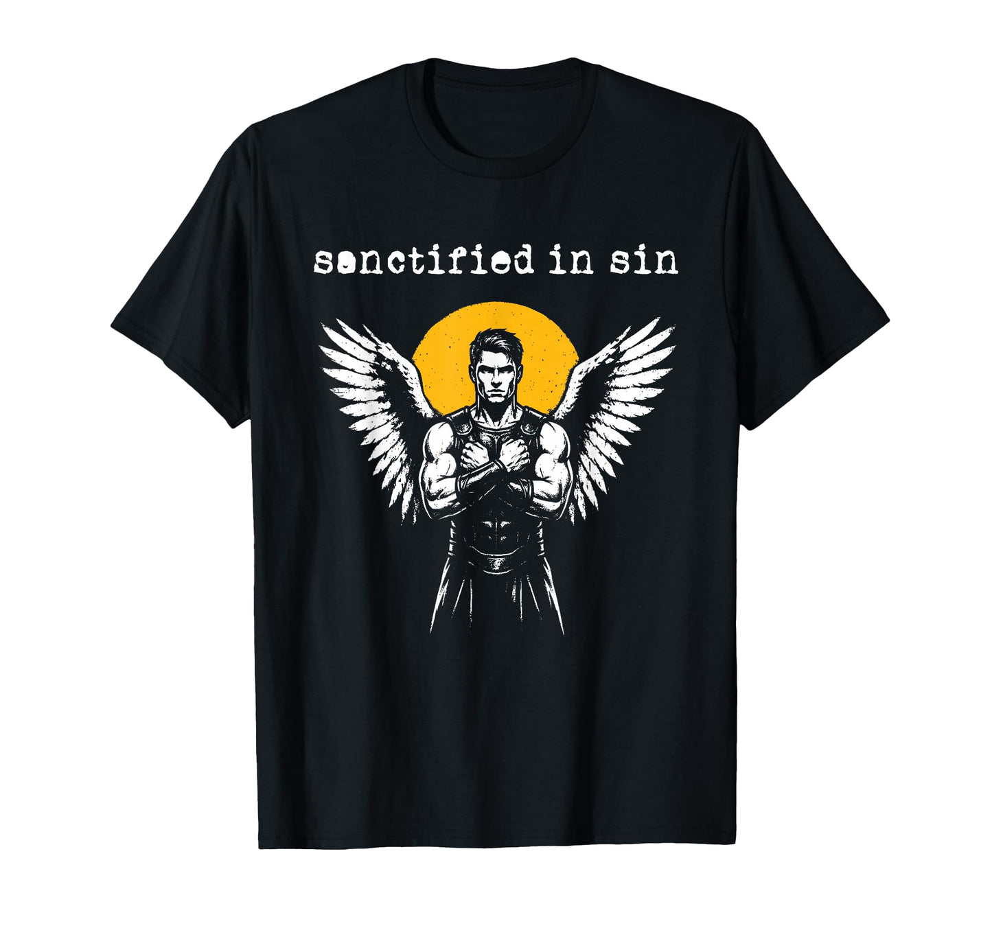 Gothic Angel Fallen Graffiti Grunge T-Shirt - Minimalist Print for Adults - T-Shirt, Sweatshirt, Hoodie
