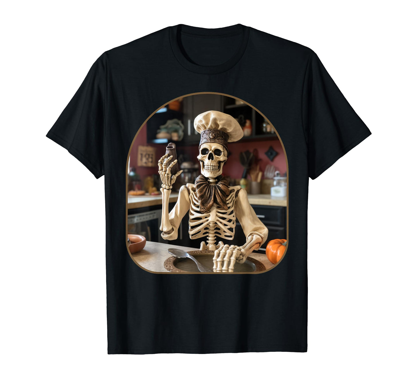 Chef Skeleton Rock Culinary Vibes T-Shirt - Graphic Print Men Women - T-Shirt, Sweatshirt, Hoodie