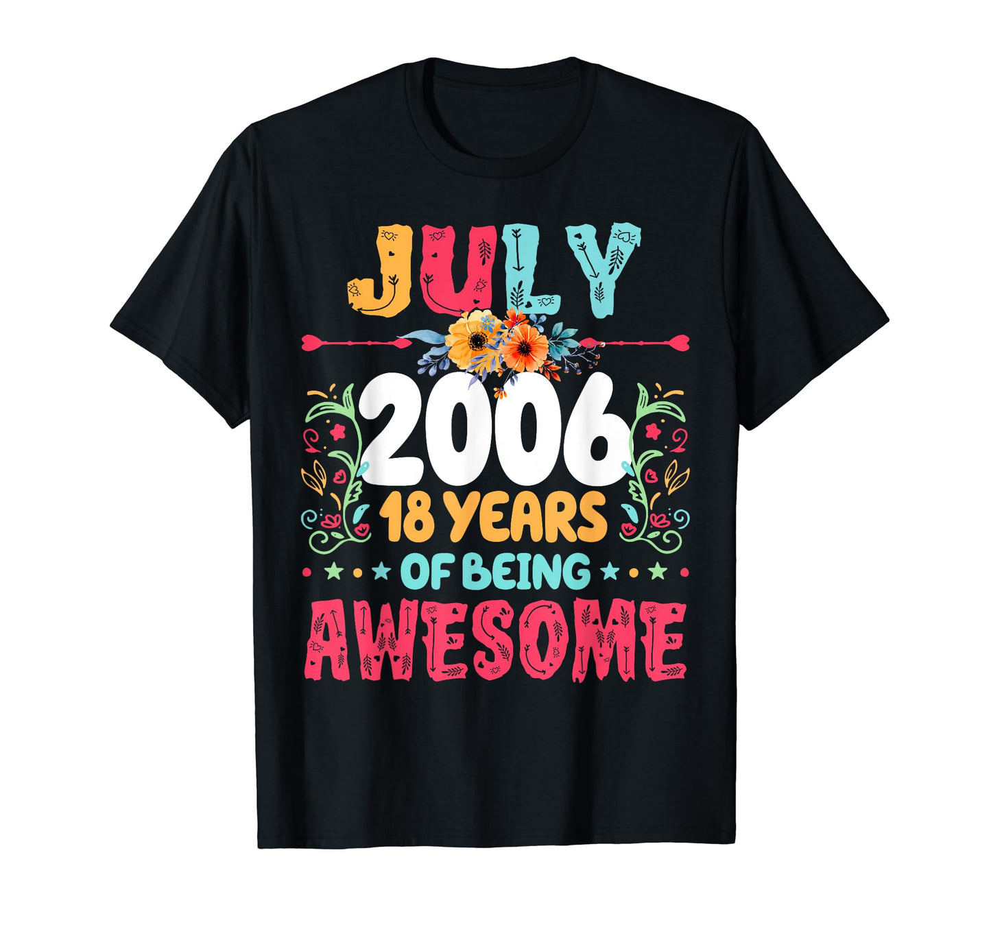 Since July 2006 18 Years Being T-Shirt - Casual Everyday Wear Unisex - T-Shirt, Sweatshirt, Hoodie