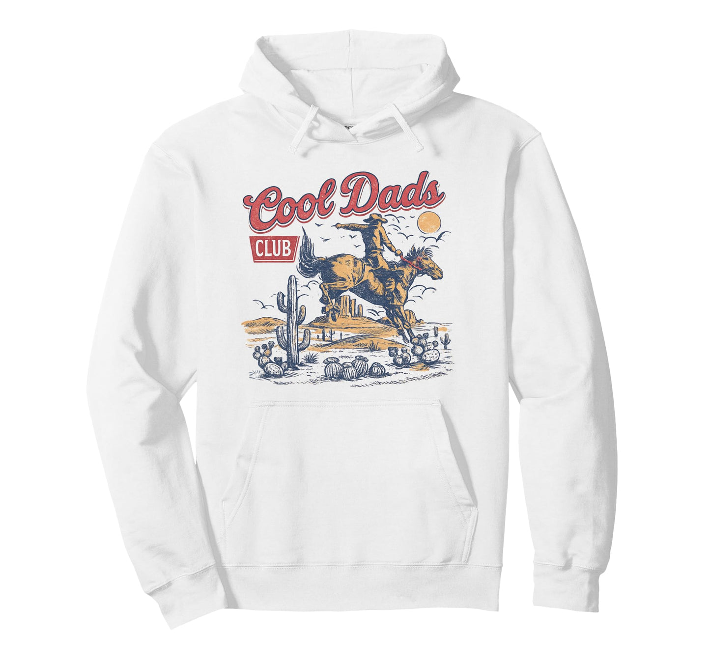 Dads Club Cowboy Riding Horse Hoodie - Novelty Apparel Men Women - T-Shirt, Sweatshirt, Hoodie