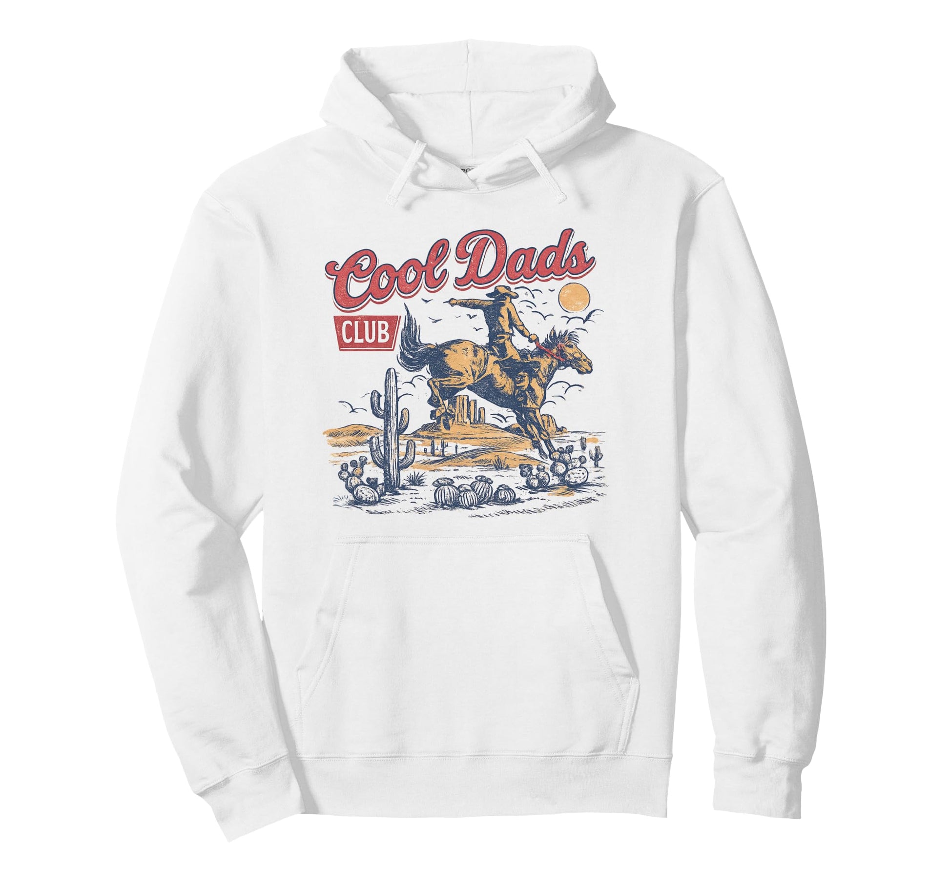 Dads Club Cowboy Riding Horse Hoodie - Novelty Apparel Men Women - T-Shirt, Sweatshirt, Hoodie