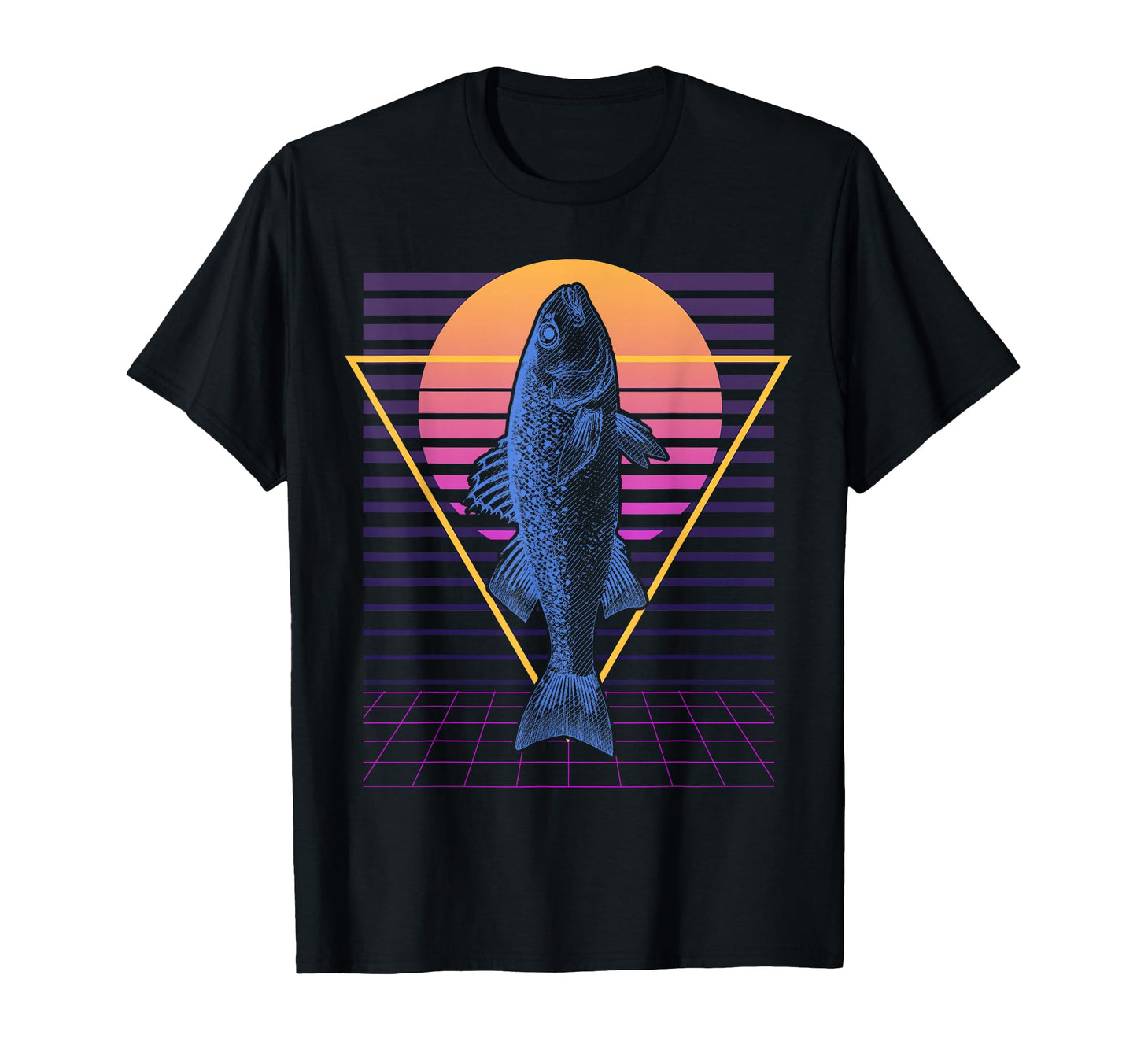 Salmon Vaporwave Aesthetic T-Shirt - Fun Novelty Design for Adults - T-Shirt, Sweatshirt, Hoodie