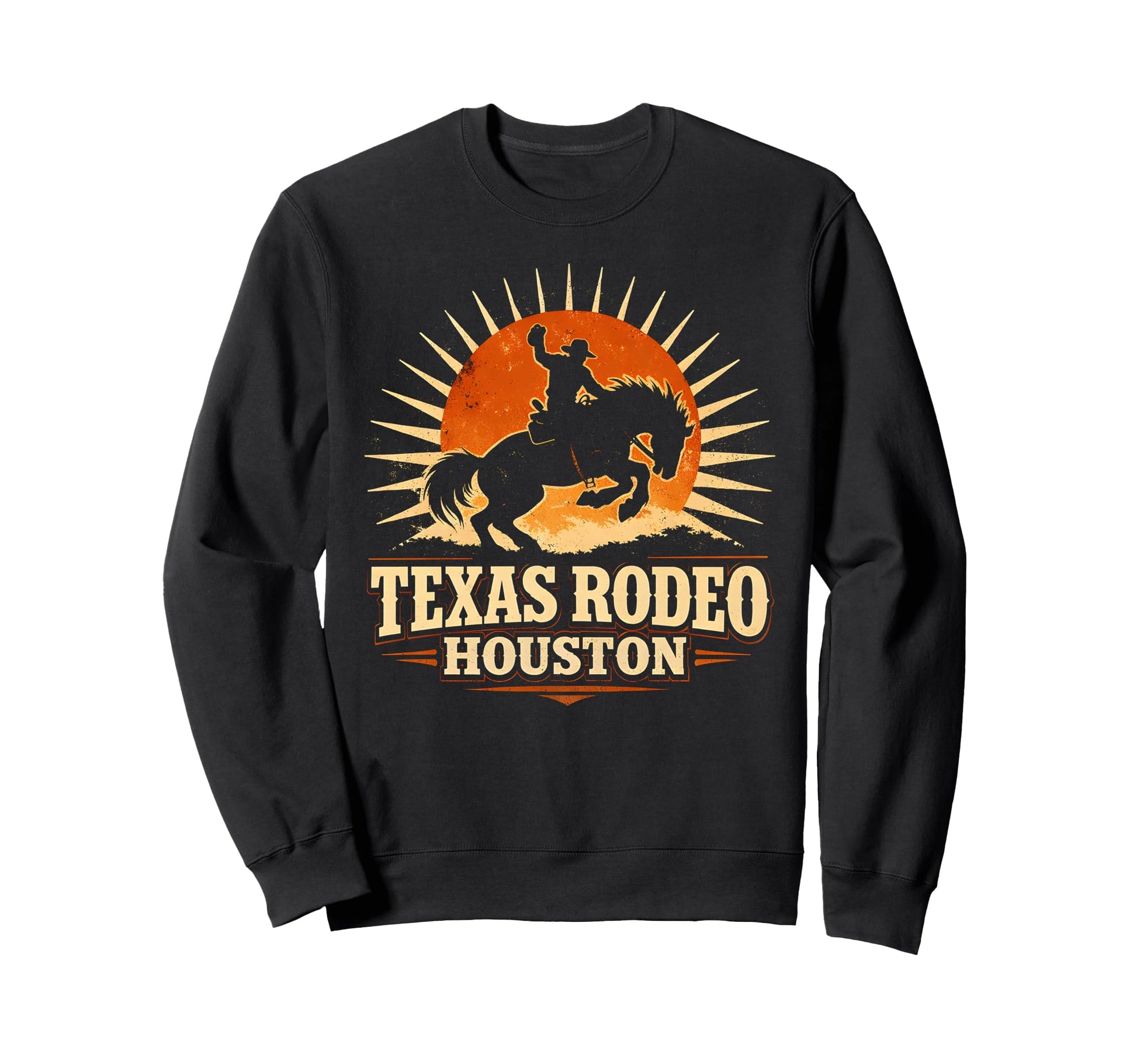 Houston Texas Rodeo Western Cowboy Sweatshirt - Unique Graphic for Adults - T-Shirt, Sweatshirt, Hoodie