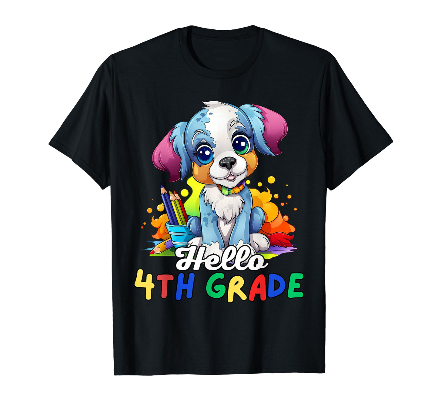 Hello 4Th Grade Back To School First T-Shirt - Custom Art Print for Adults - T-Shirt, Sweatshirt, Hoodie