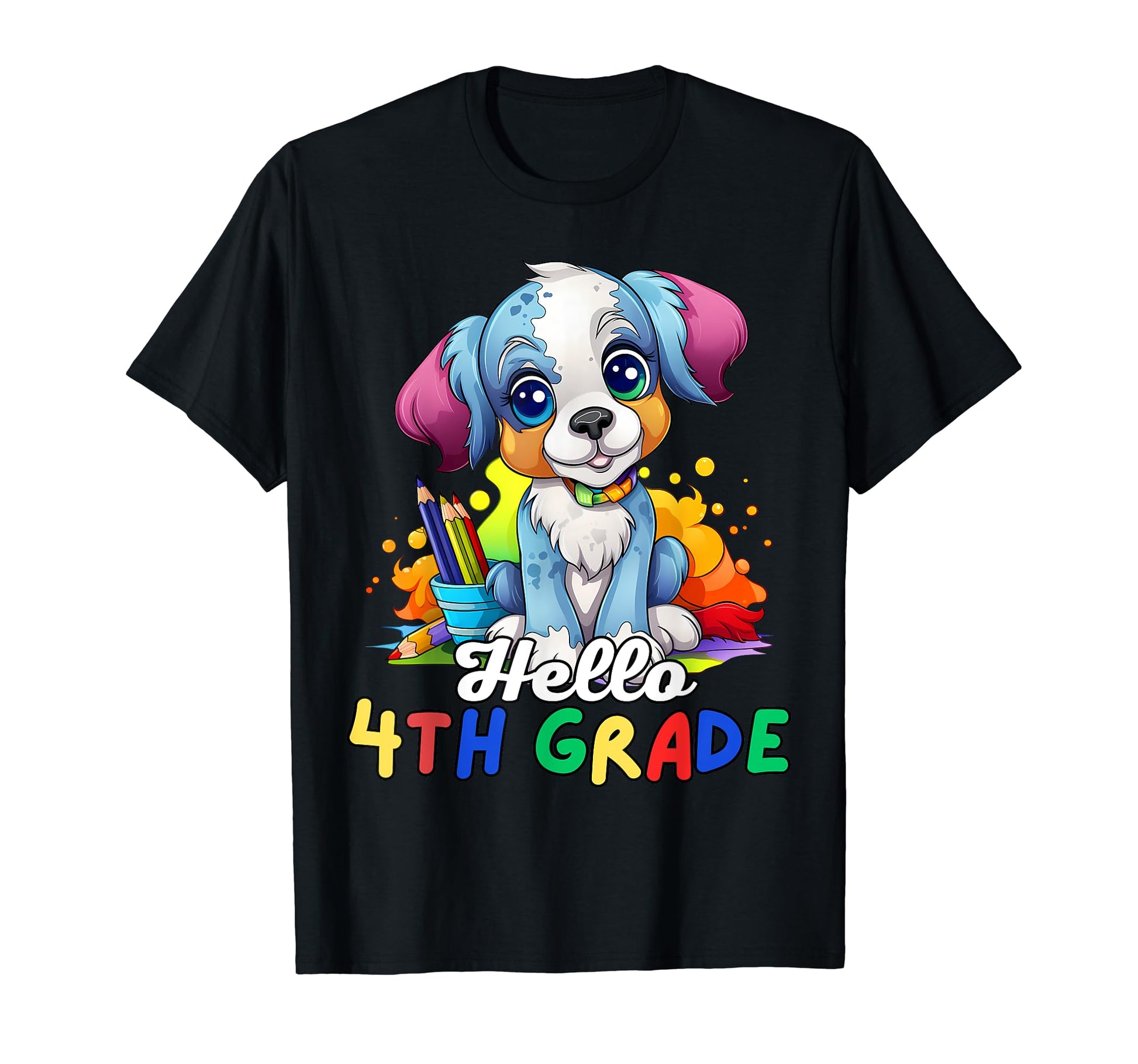 Hello 4Th Grade Back To School First T-Shirt - Custom Art Print for Adults - T-Shirt, Sweatshirt, Hoodie