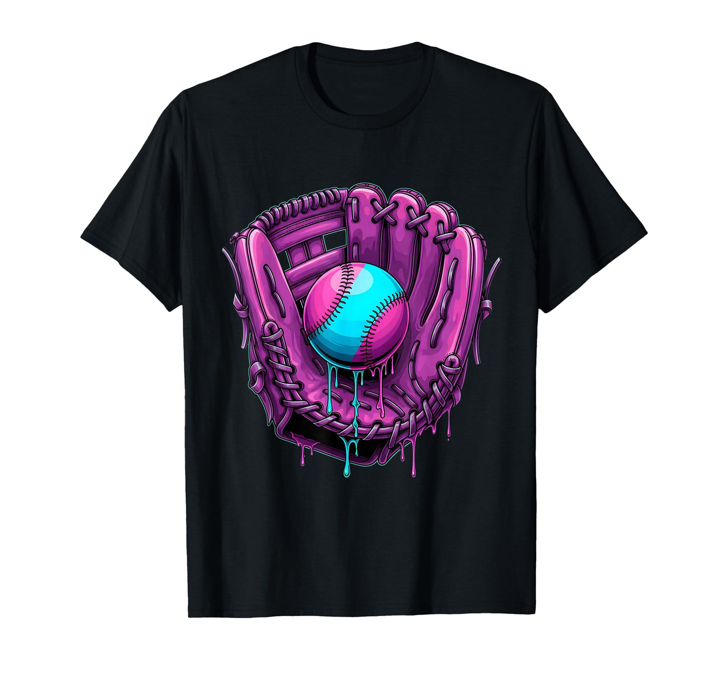 Dripping Baseball Glove T-Shirt - Casual Everyday Wear for Adults - T-Shirt, Sweatshirt, Hoodie