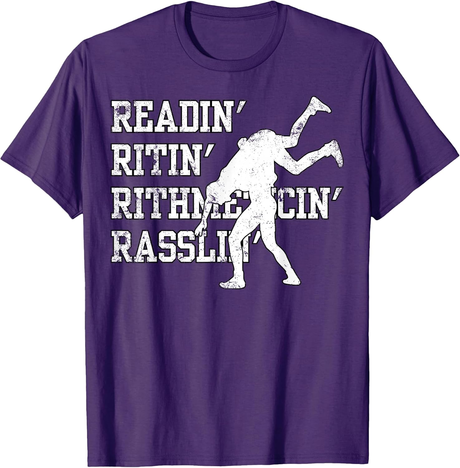 Vintage Funny Wrestlers Rasslin Champs Wrestling - Adult & Kids T-Shirts, Sweatshirts & Hoodies apparel design preview 1
