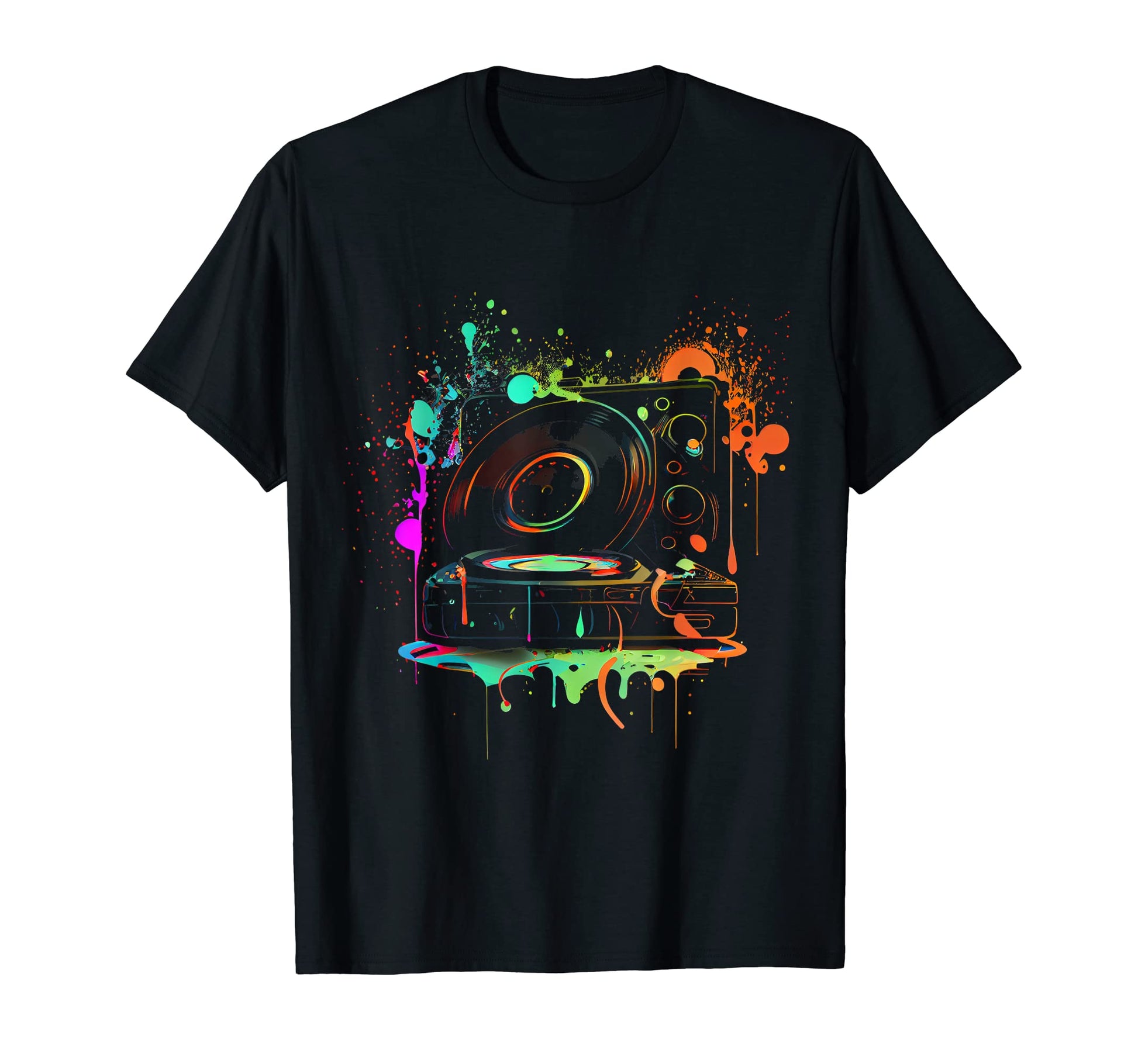 Vinyl 80S Record Turntable T-Shirt - Fun Novelty Design Unisex - T-Shirt, Sweatshirt, Hoodie