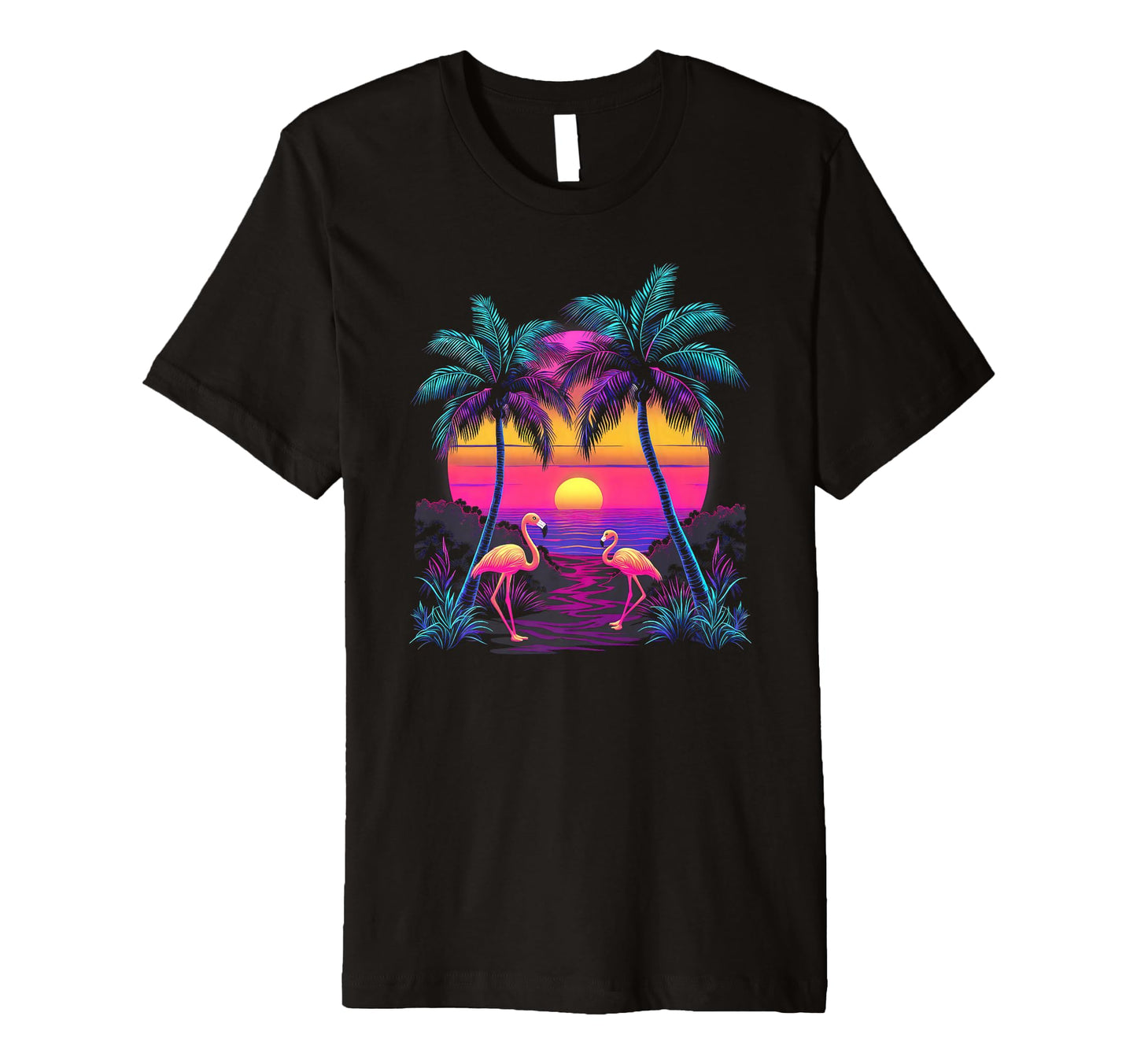 90S Vaporwave Aesthetic Palm Trees 80S Art T-Shirt - Unique Graphic Unisex - T-Shirt, Sweatshirt, Hoodie