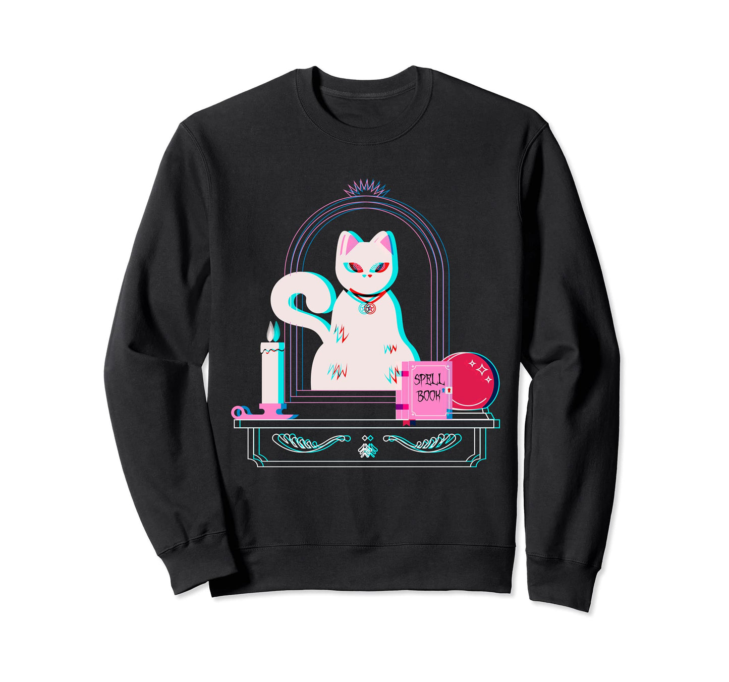 Aesthetic Occult Cat Gothic Tarot Sweatshirt - Unique Graphic for Adults - T-Shirt, Sweatshirt, Hoodie