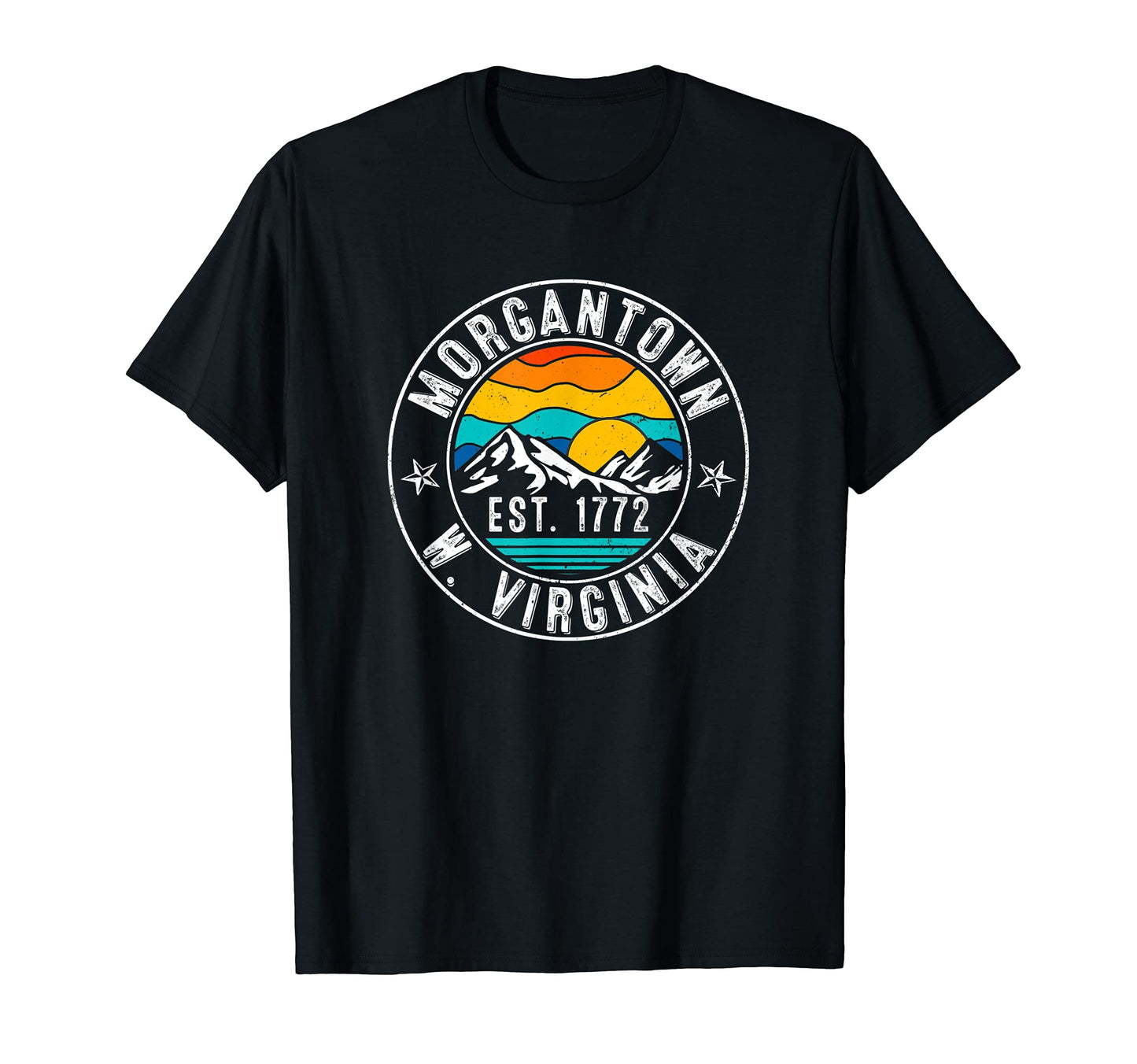 70S 80S Morgantown West Virginia Wv T-Shirt - Fun Novelty Design Men Women - T-Shirt, Sweatshirt, Hoodie