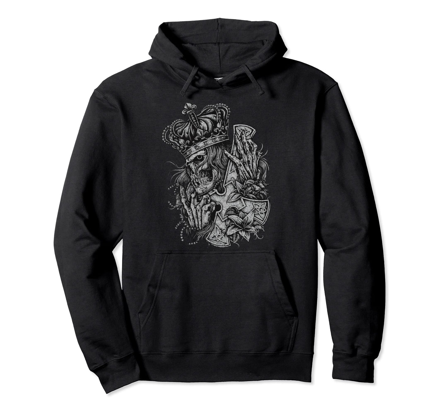 King Skull Skeleton Party Halloween Hoodie - Custom Art Print for Adults - T-Shirt, Sweatshirt, Hoodie
