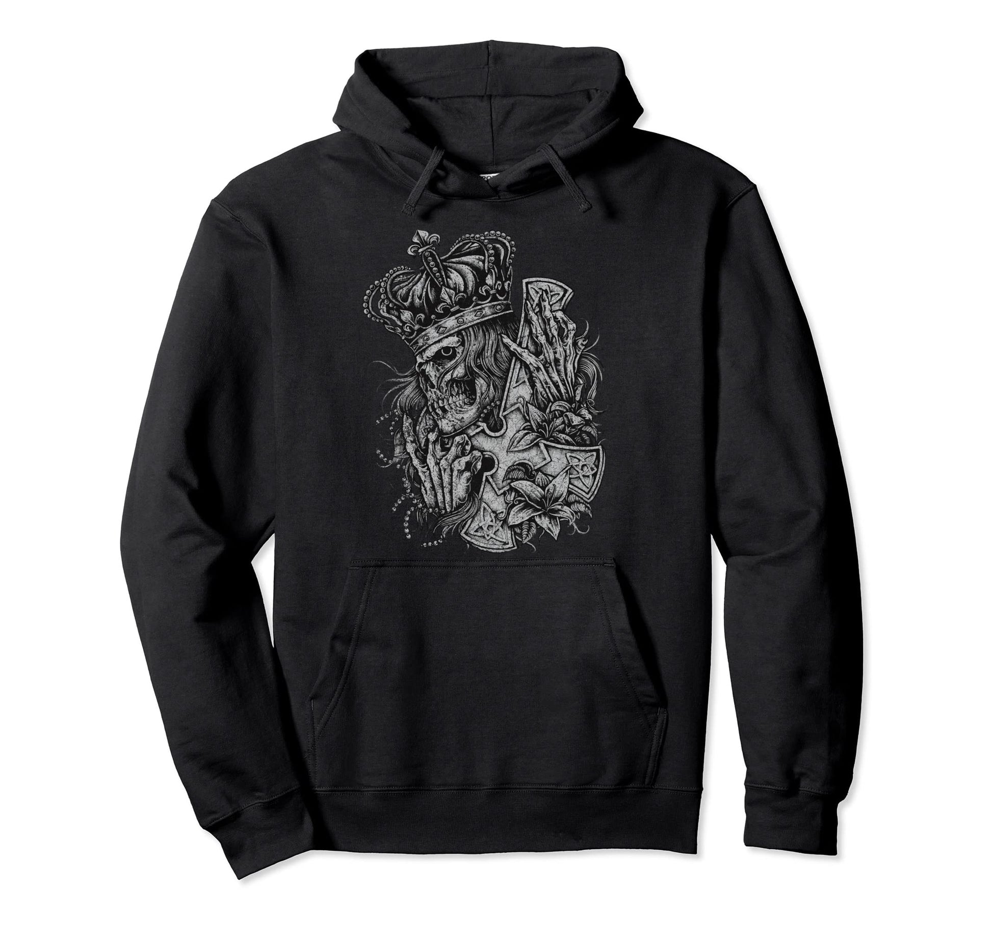 King Skull Skeleton Party Halloween Hoodie - Custom Art Print for Adults - T-Shirt, Sweatshirt, Hoodie