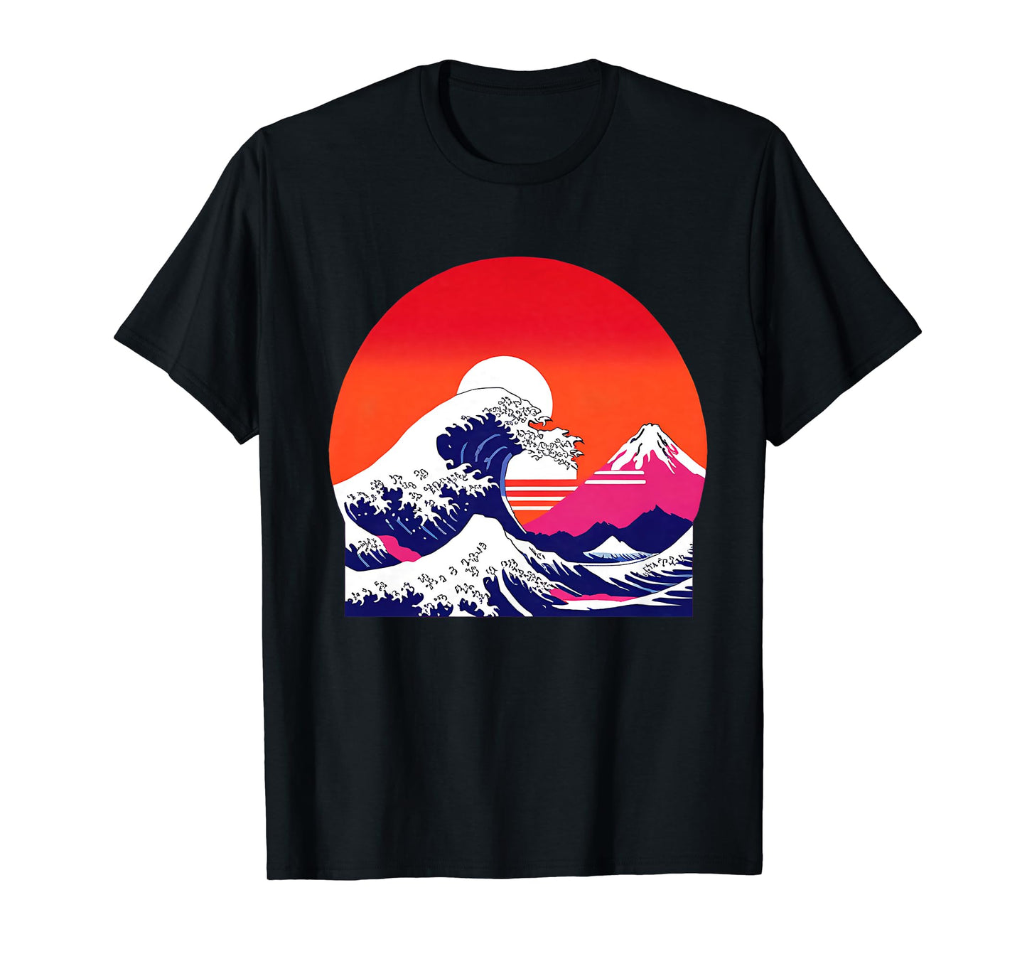 Vaporwave Great Wave Japanese Aesthetic T-Shirt - Unique Graphic Unisex - T-Shirt, Sweatshirt, Hoodie