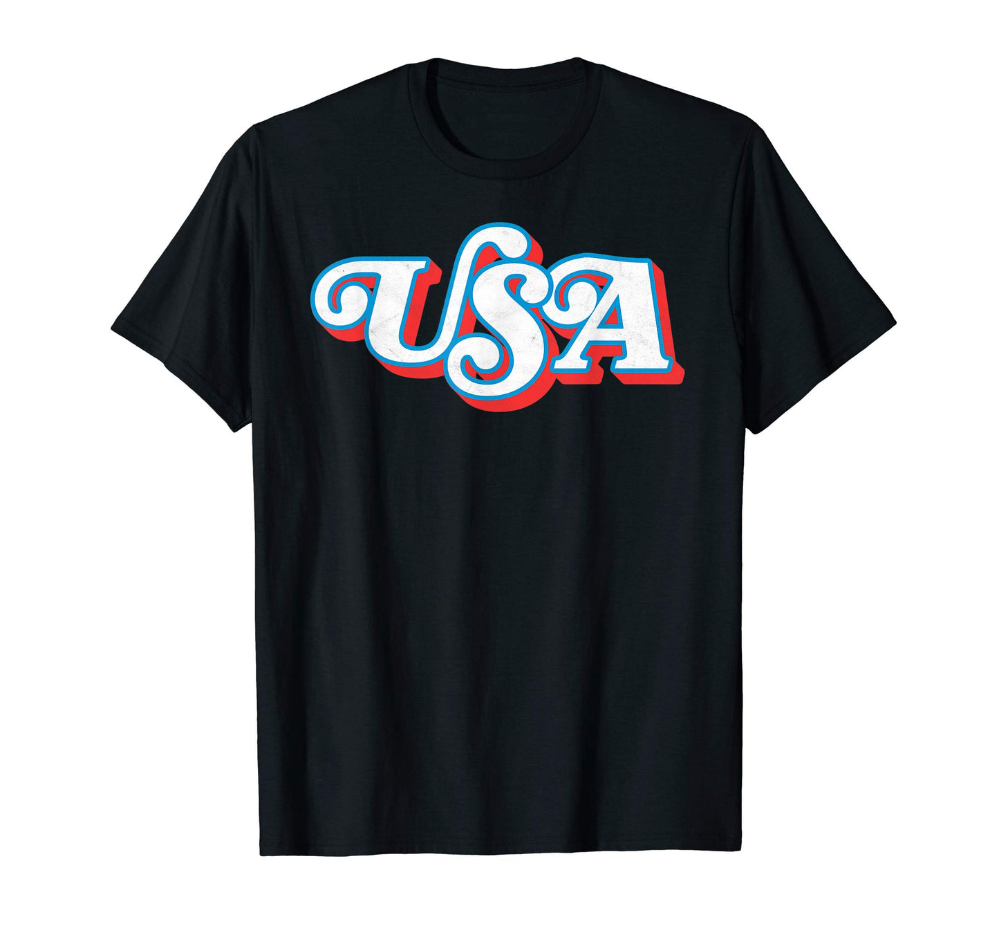 Usa Typography Patriotic 4Th July T-Shirt - Aesthetic Graphic Men Women - T-Shirt, Sweatshirt, Hoodie