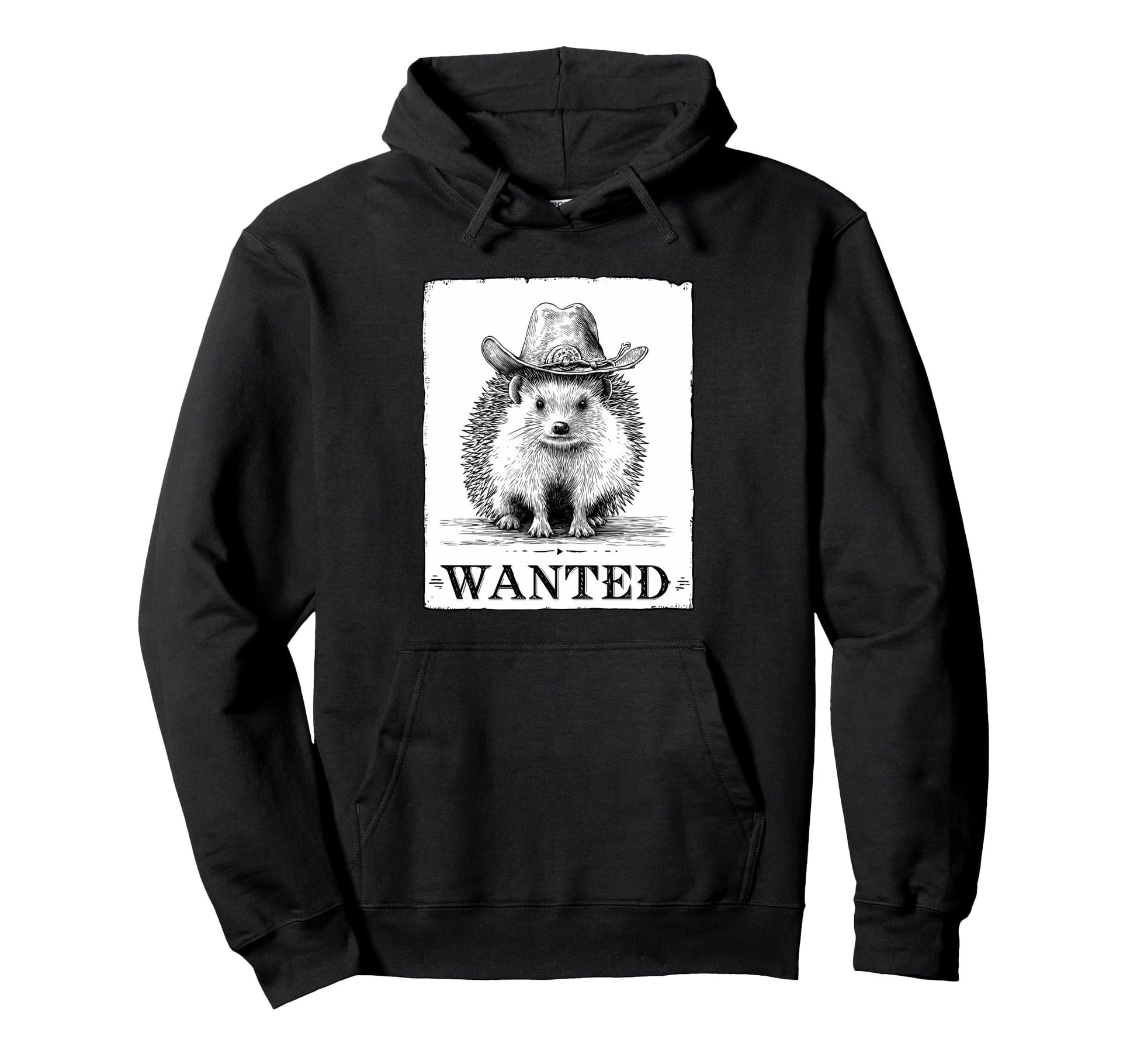 Hedgehog Cowboy Rodeo Cowgirl Western Hoodie - Unique Graphic Men Women - T-Shirt, Sweatshirt, Hoodie