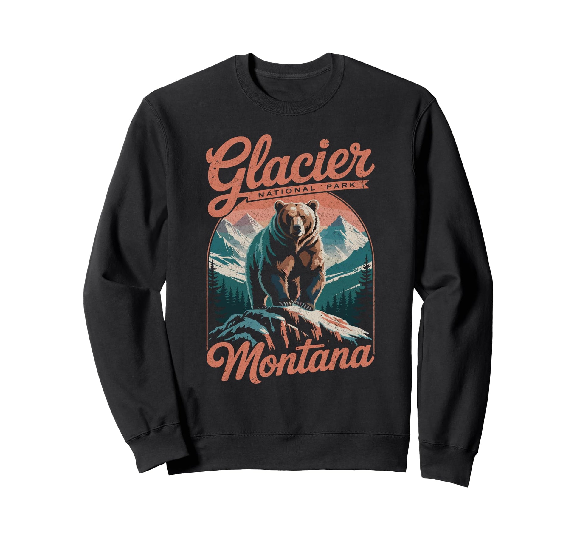 Glacier National Park Montana Sweatshirt - Casual Everyday Wear for Adults - T-Shirt, Sweatshirt, Hoodie