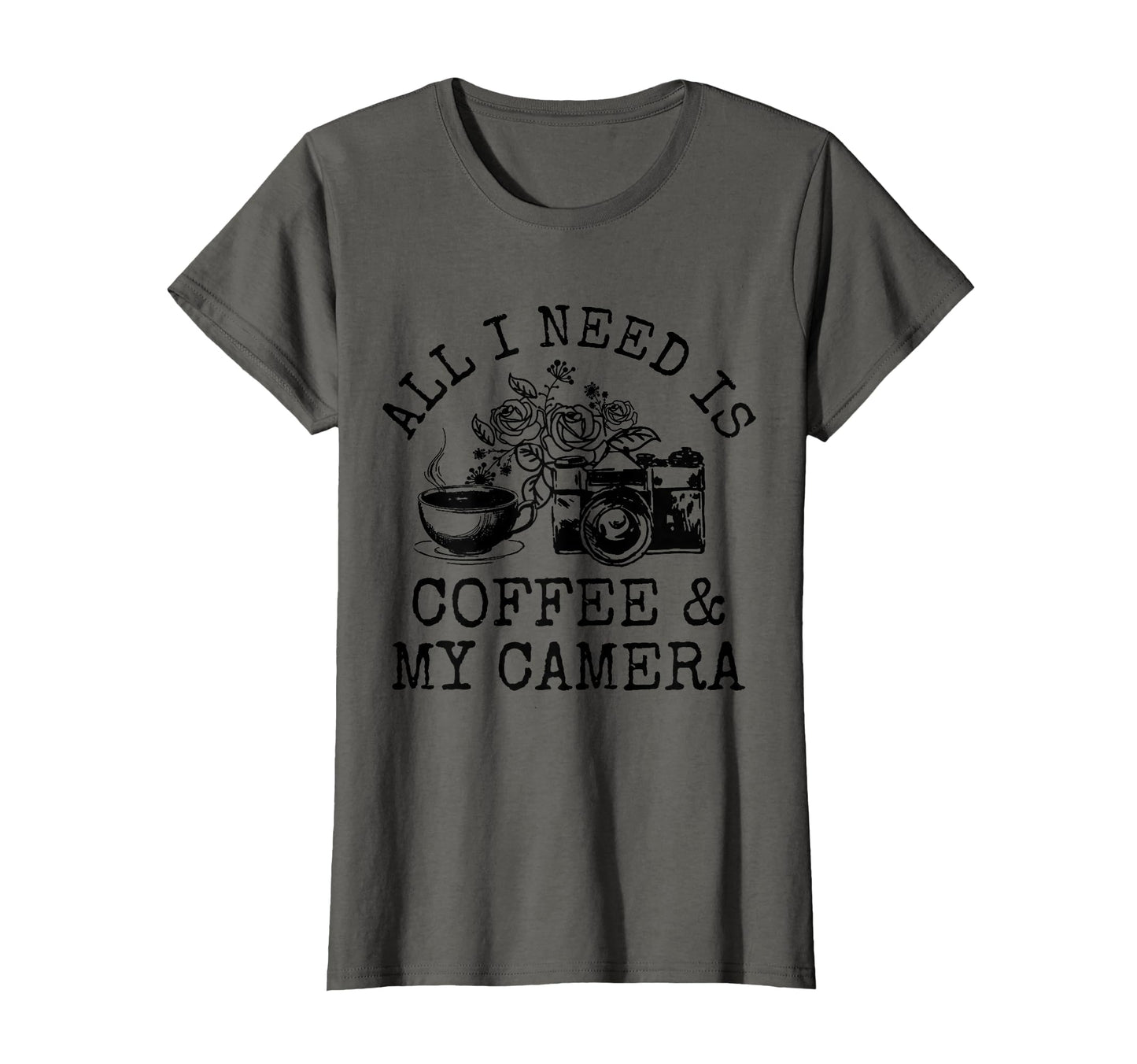 Photographer Coffee Camera Camera T-Shirt - Aesthetic Graphic Men Women - T-Shirt, Sweatshirt, Hoodie