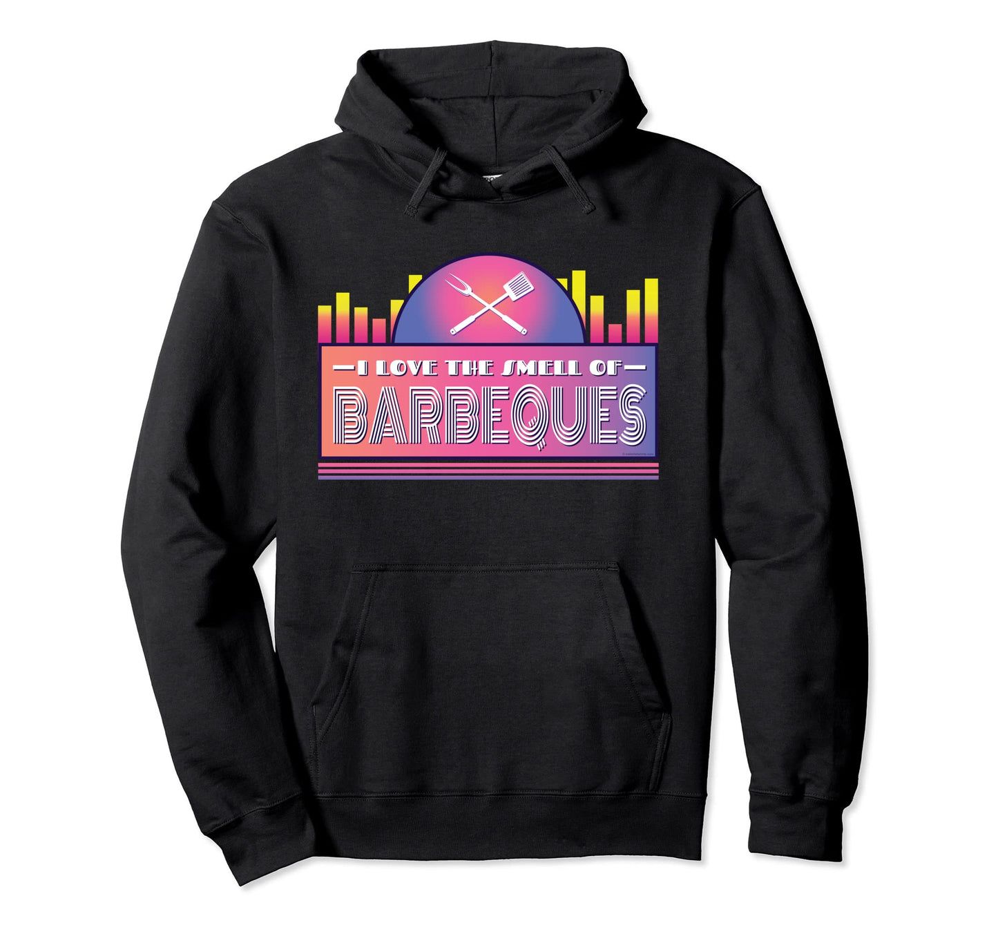 I Love Smell Bbq Funny Vaporwave Hoodie - Streetwear Style for Adults - T-Shirt, Sweatshirt, Hoodie