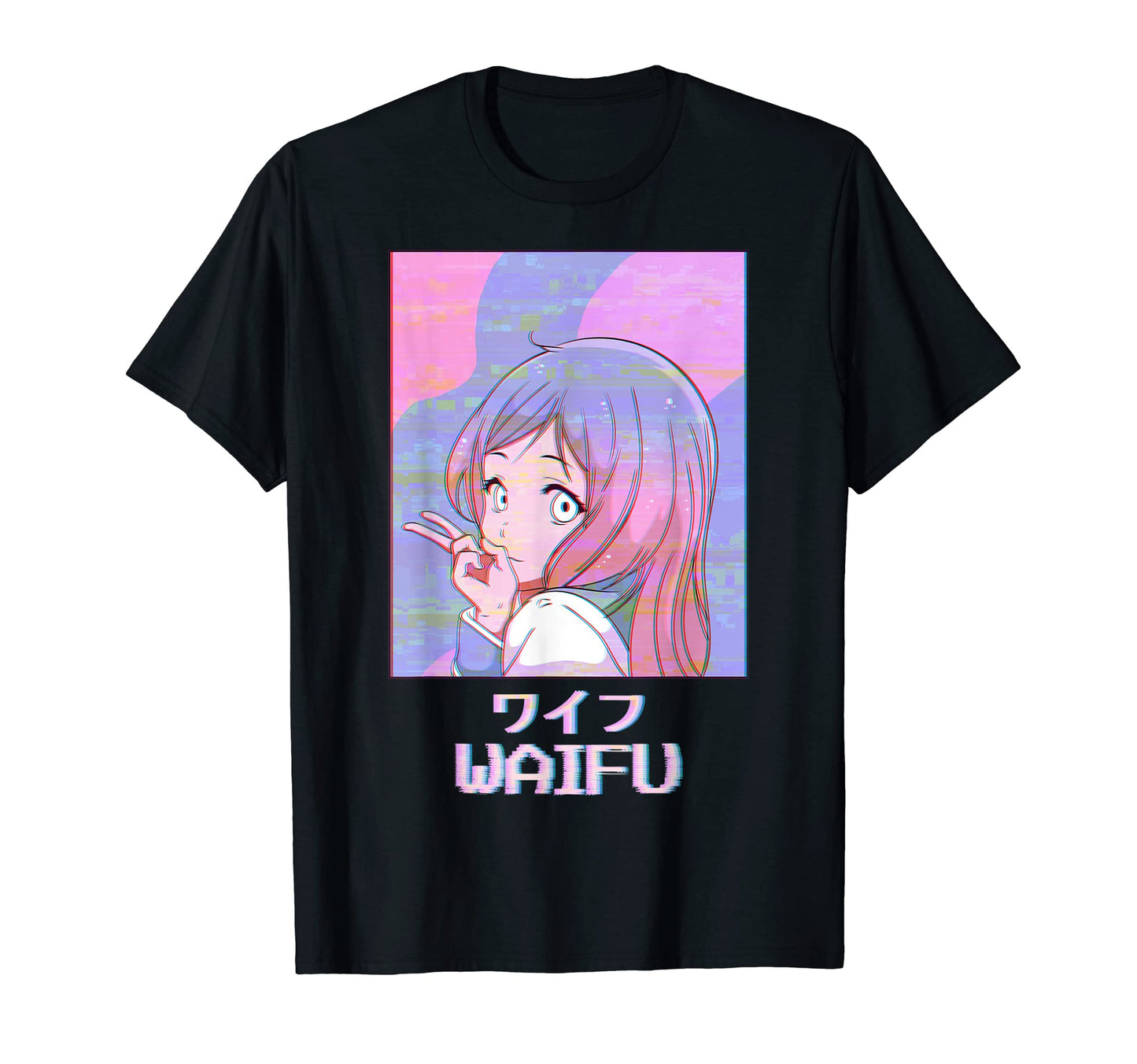 Waifu Anime Japanese Vaporwave T-Shirt - Streetwear Style for Adults - T-Shirt, Sweatshirt, Hoodie