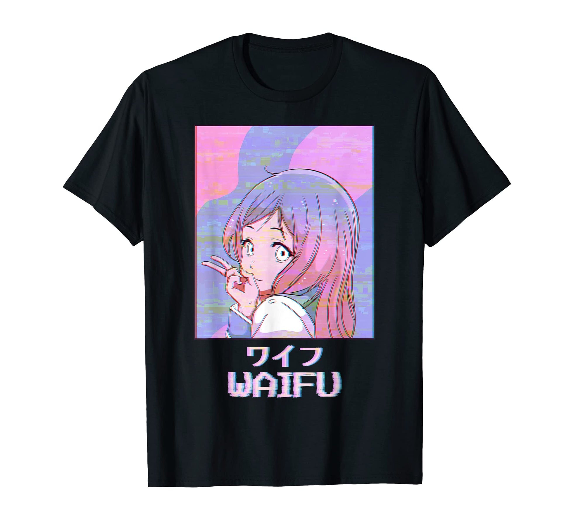 Waifu Anime Japanese Vaporwave T-Shirt - Streetwear Style for Adults - T-Shirt, Sweatshirt, Hoodie
