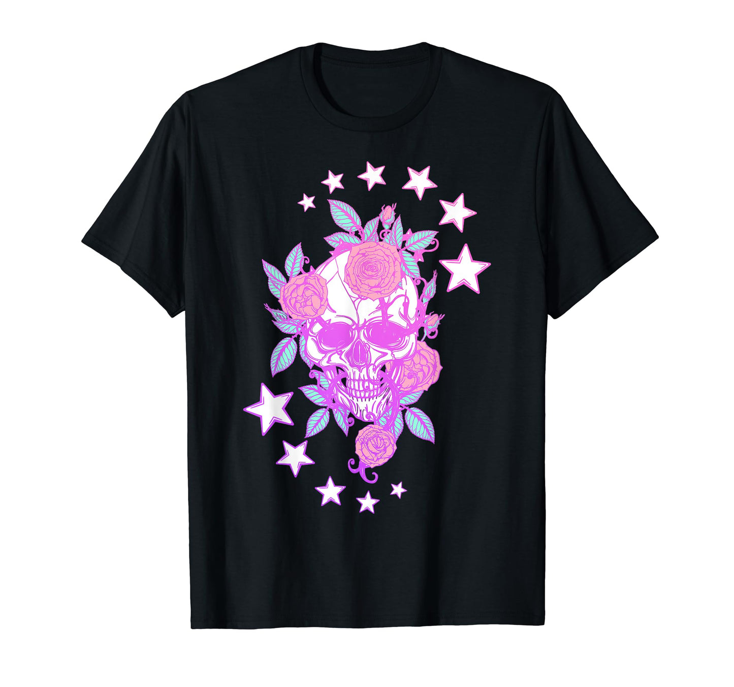 Pastel Gothic Skull Roses Aesthetic T-Shirt - Novelty Apparel Men Women - T-Shirt, Sweatshirt, Hoodie
