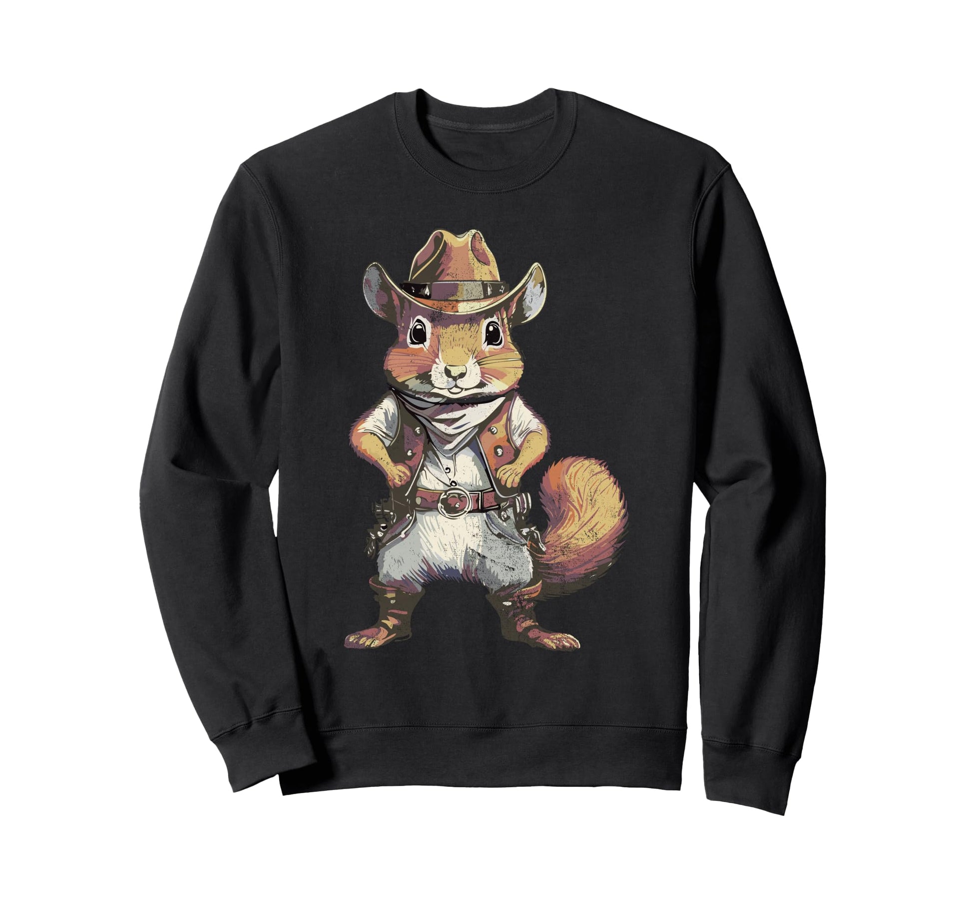 Funny Squirrel Cowboy Southern Sweatshirt - Trendy Graphic for Adults - T-Shirt, Sweatshirt, Hoodie