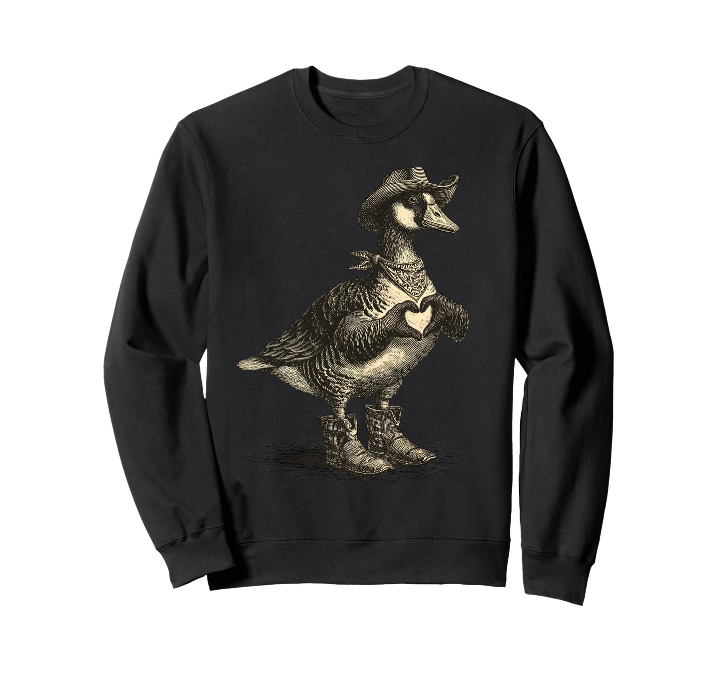Goose Cowboy Rodeo Cowgirl Western Sweatshirt - Novelty Apparel for Adults - T-Shirt, Sweatshirt, Hoodie
