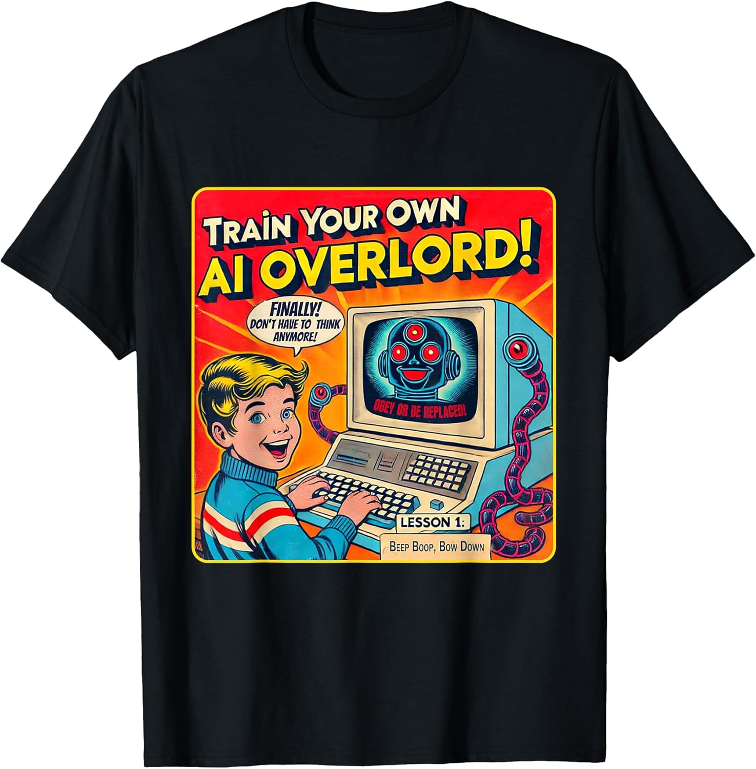 Dystopian Tech Parody - Adult & Kids T-Shirts, Sweatshirts & Hoodies apparel design preview 1
