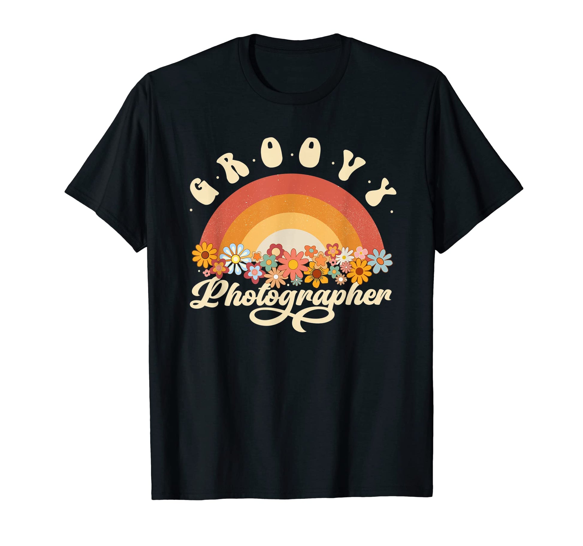 Groovy Photographer Rainbow T-Shirt - Fun Novelty Design for Adults - T-Shirt, Sweatshirt, Hoodie