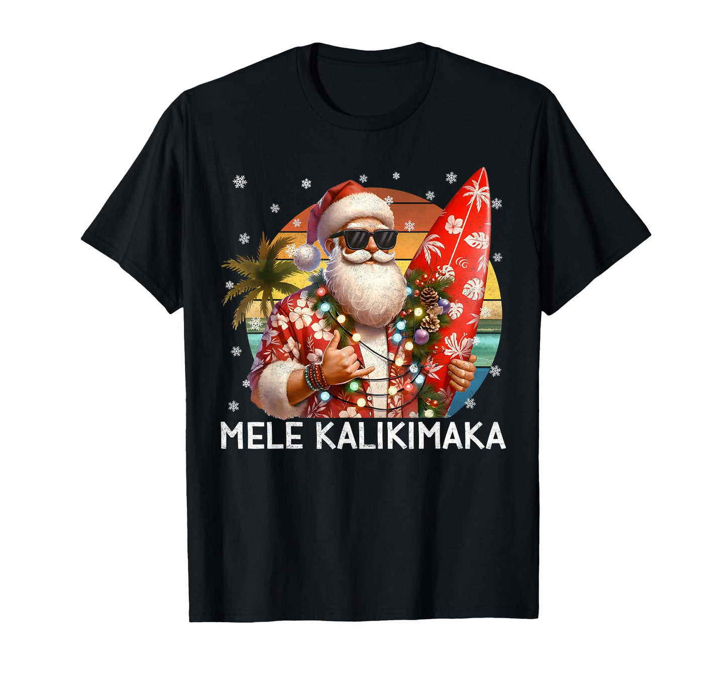 Mele Kalikimaka Santa Rock Pjs T-Shirt - Streetwear Style Men Women - T-Shirt, Sweatshirt, Hoodie